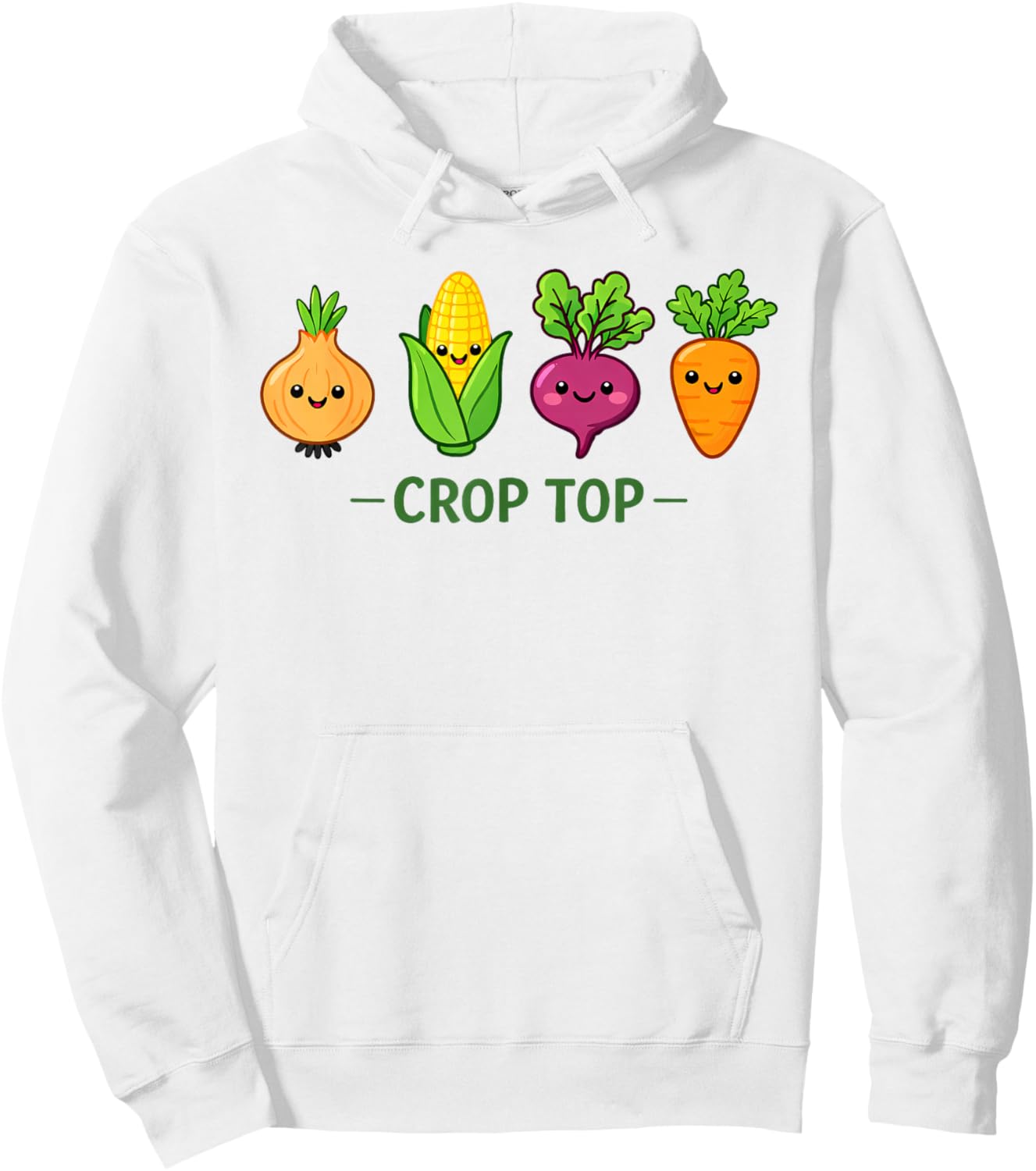 Crop Top Cute Vegetable Pun Funny Gardener Joke Hoodie - Hoodie | White