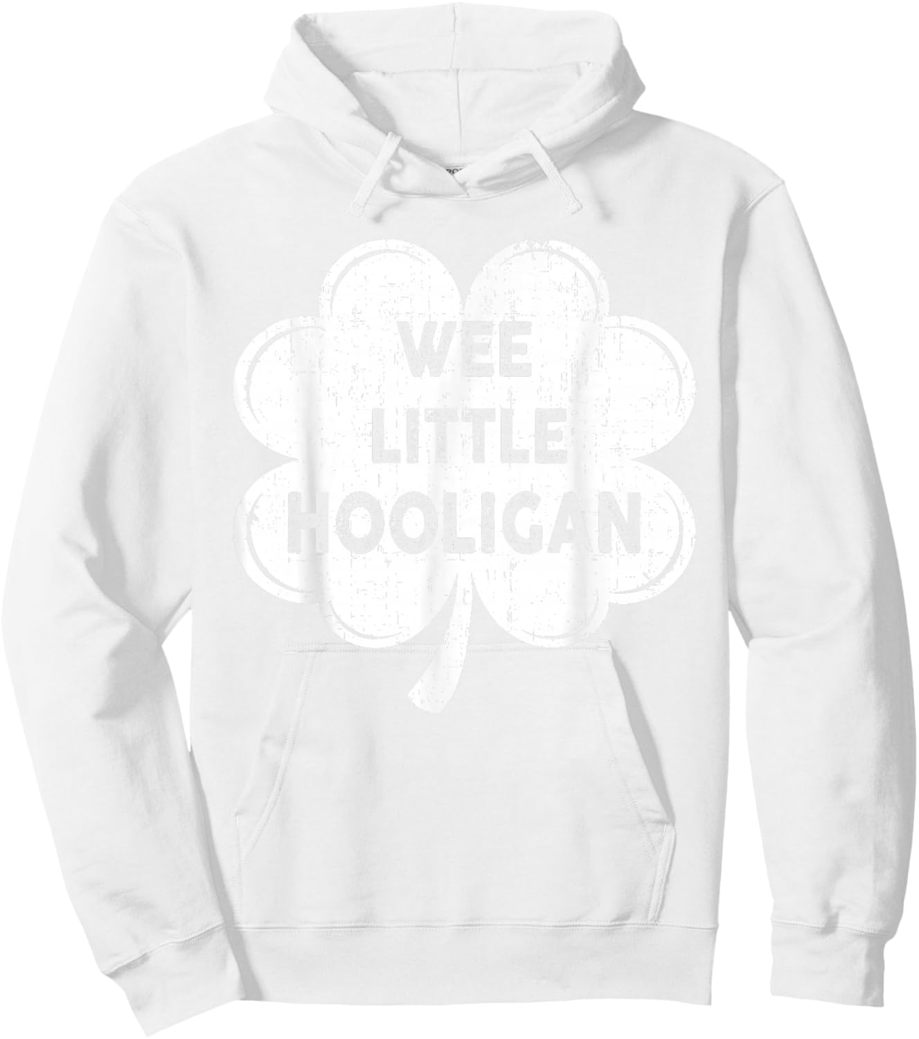 Wee Little Hooligan Funny St Patrick's Day Kids Boys Girls Hoodie - Hoodie | White