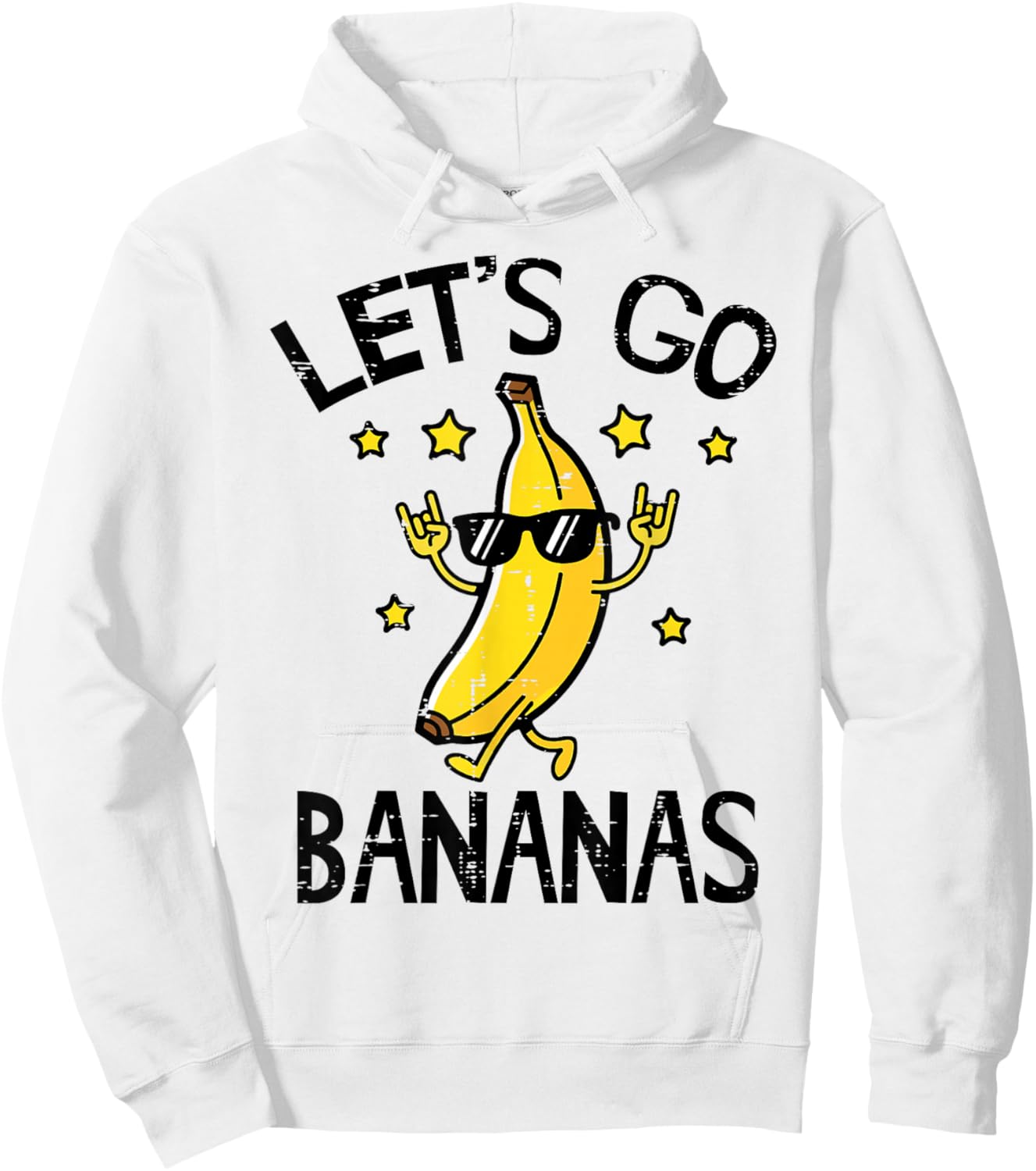 Let's Go Banana Funny Men Women Kids Boys Girls Youth Teen Hoodie - Hoodie | White