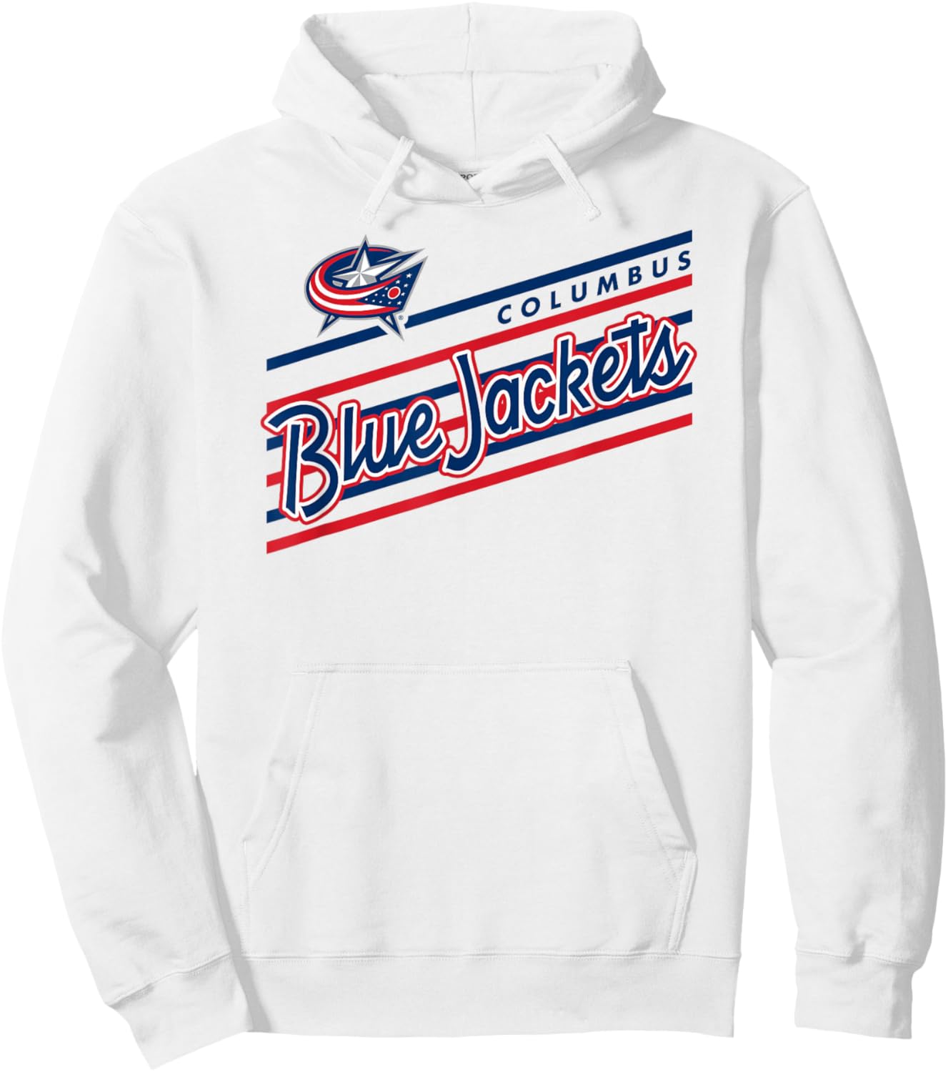 Columbus Blue Jackets Retro Performer Gray NHL Licensed Hoodie - Hoodie | White