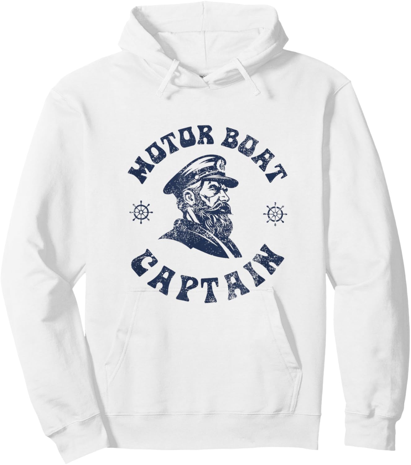 Funny Motor Boating Vintage Motor Boat Captain Hoodie - Hoodie | White