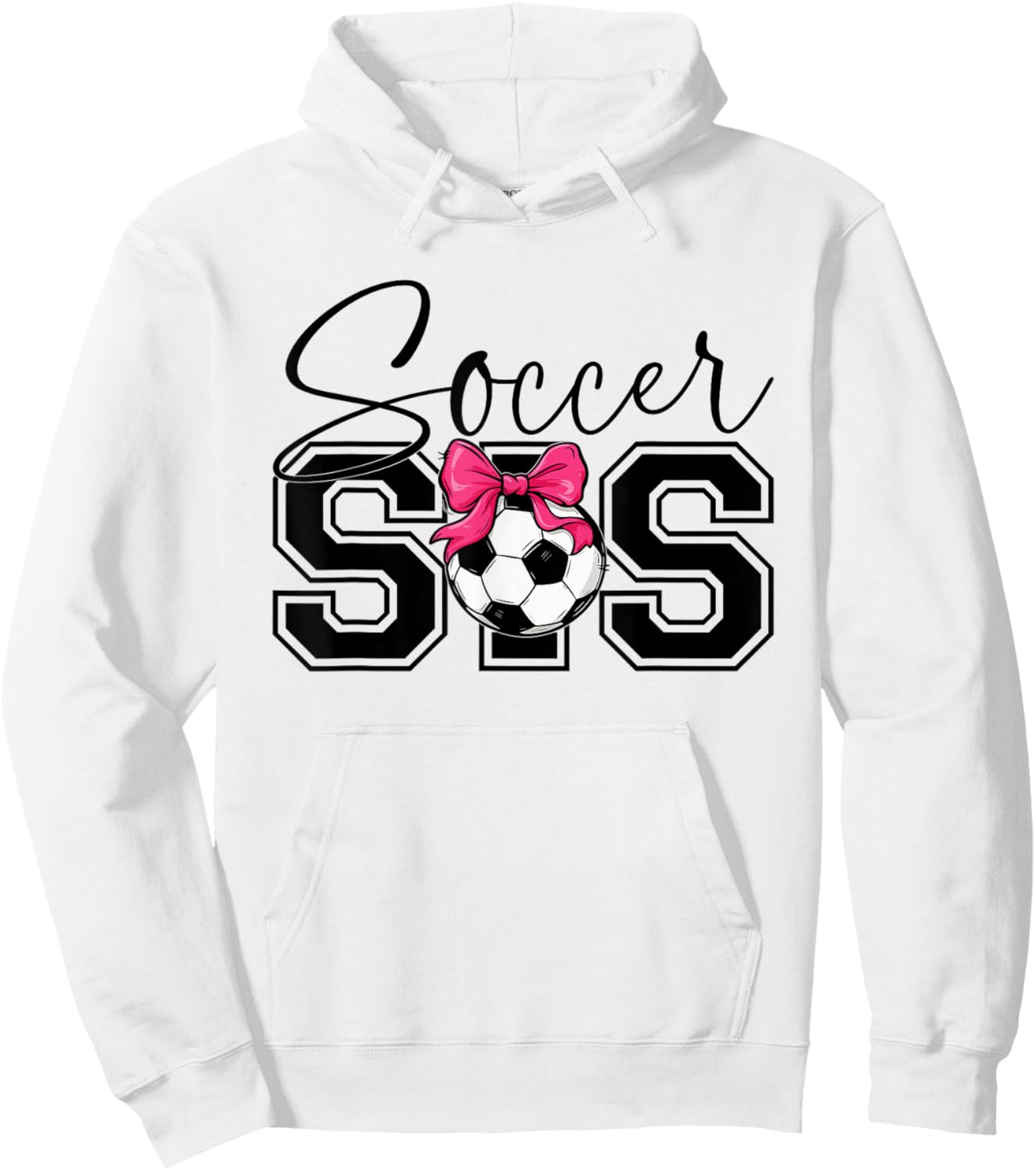 Soccer Sister Heart Big Sister Little Swing Hoodie - Hoodie | White