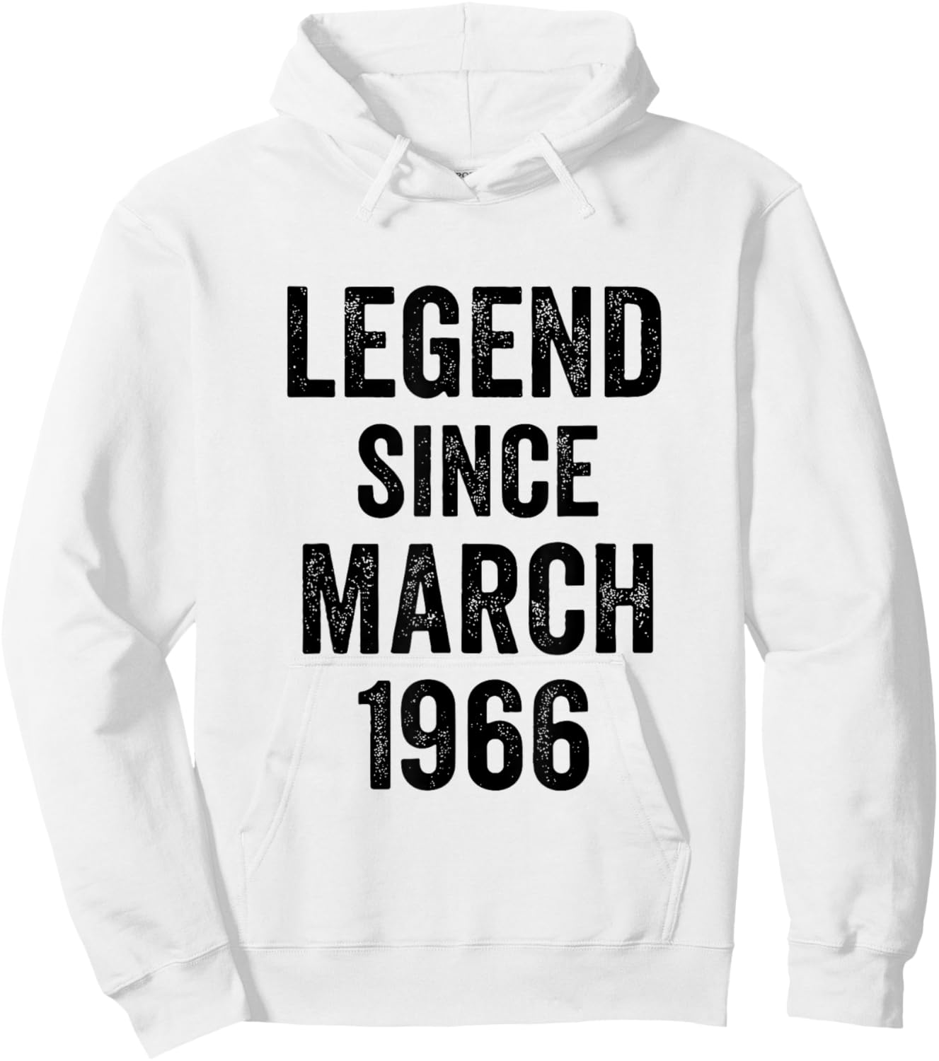 60 Birthday Decorations Men 60yr March 1966 60th Birthday Hoodie - Hoodie | White