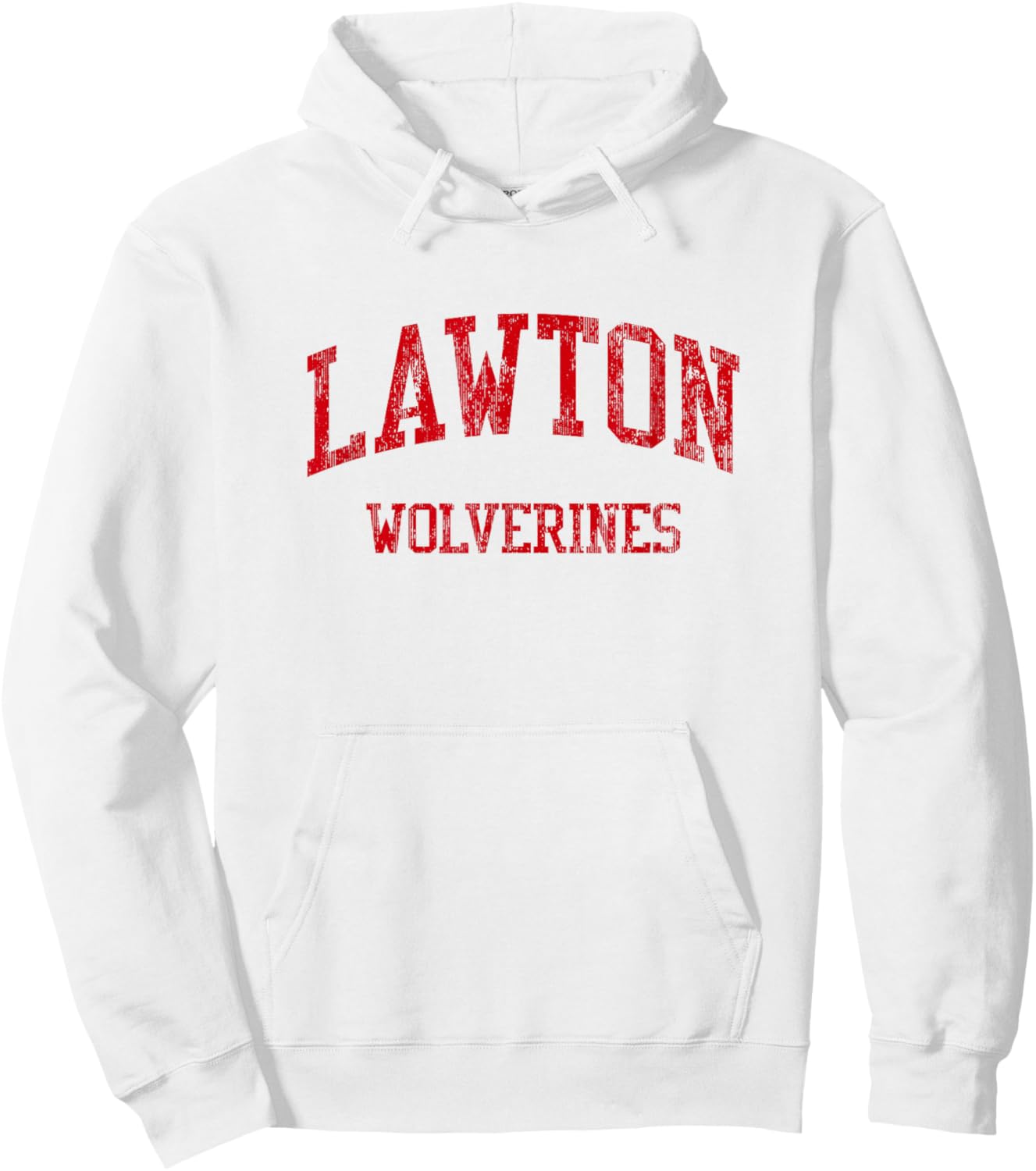 Lawton High School HS Lawton OK Vintage Sports Hoodie - Hoodie | White