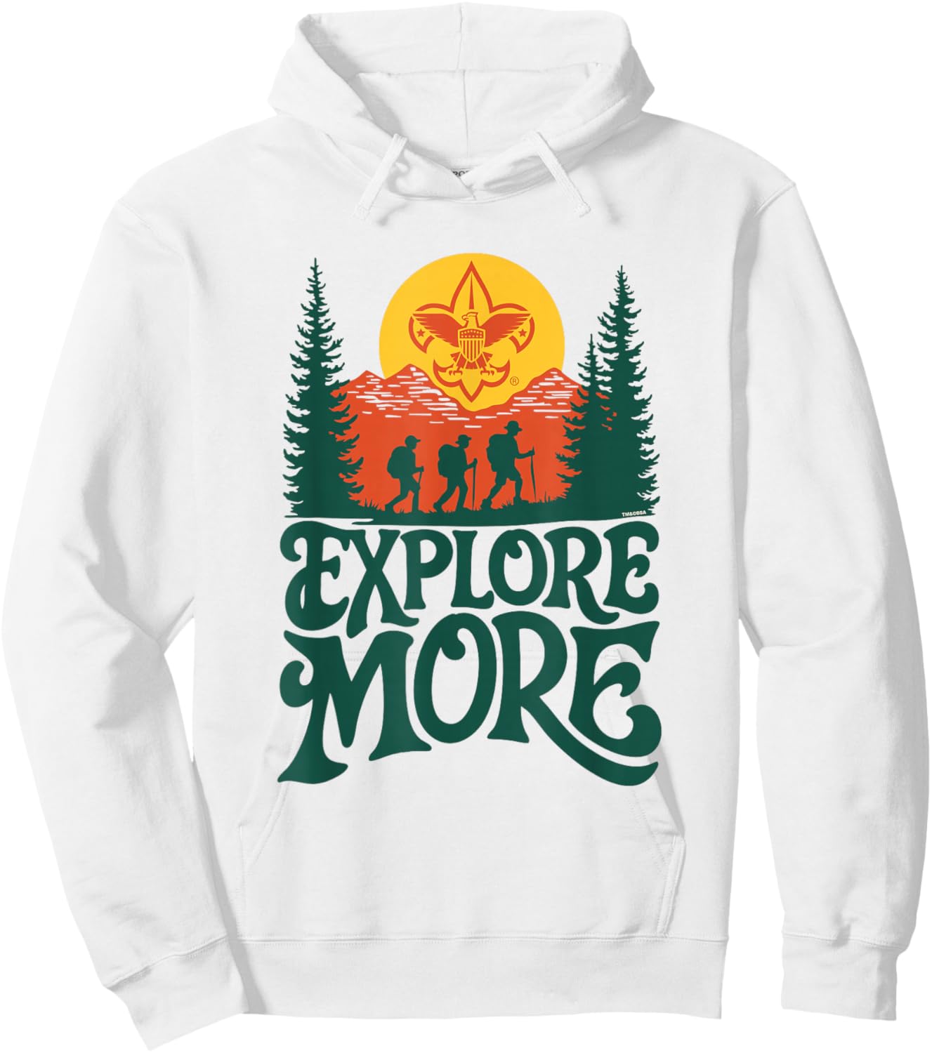 Explore More! Hiking Scouts BSA Cub Scouting Outdoor Hoodie - Hoodie | White