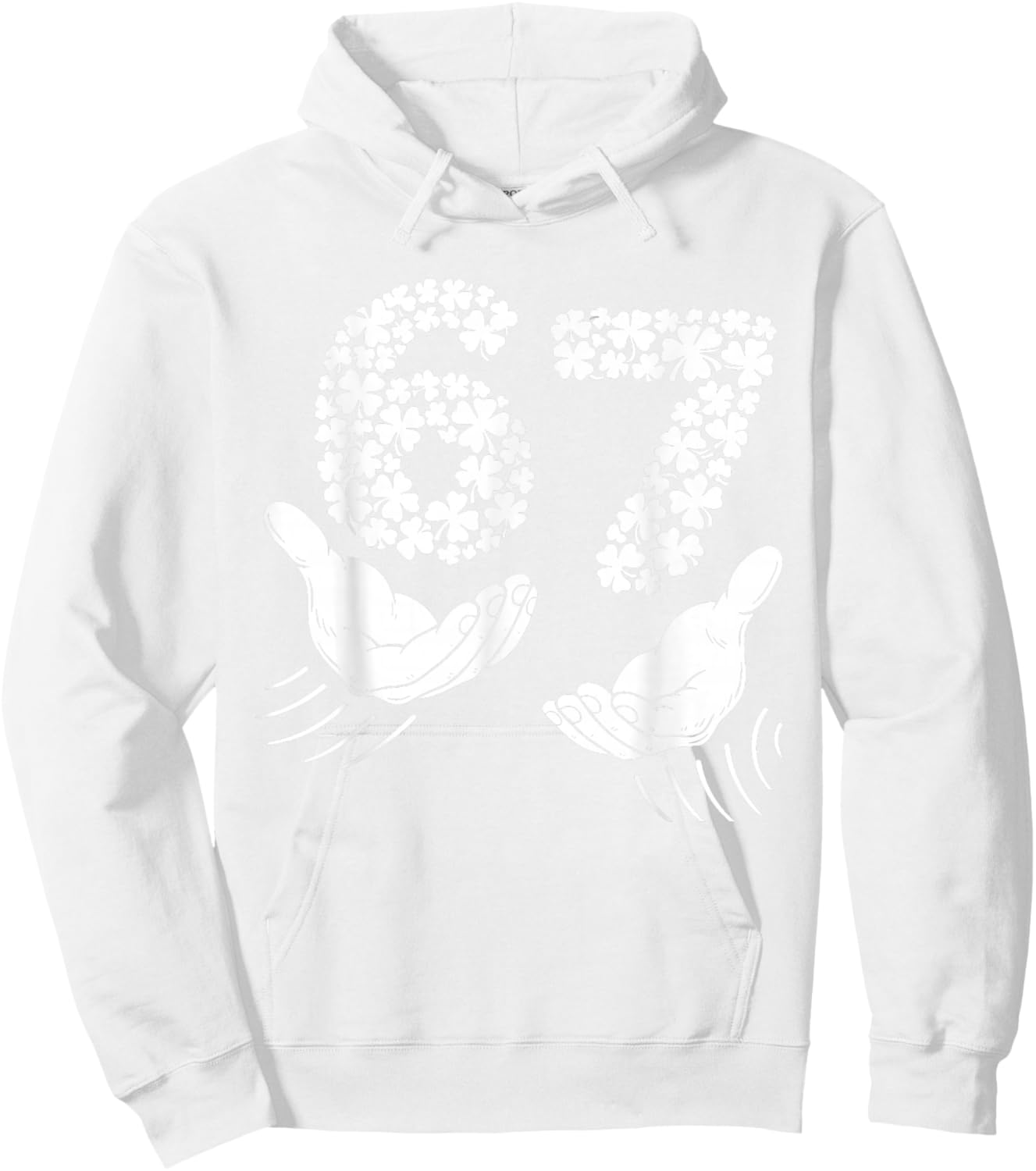 St Patricks Day Six Seven Bruh 6 7 Meme Boys Girls Teen Kids Hoodie - Hoodie | White