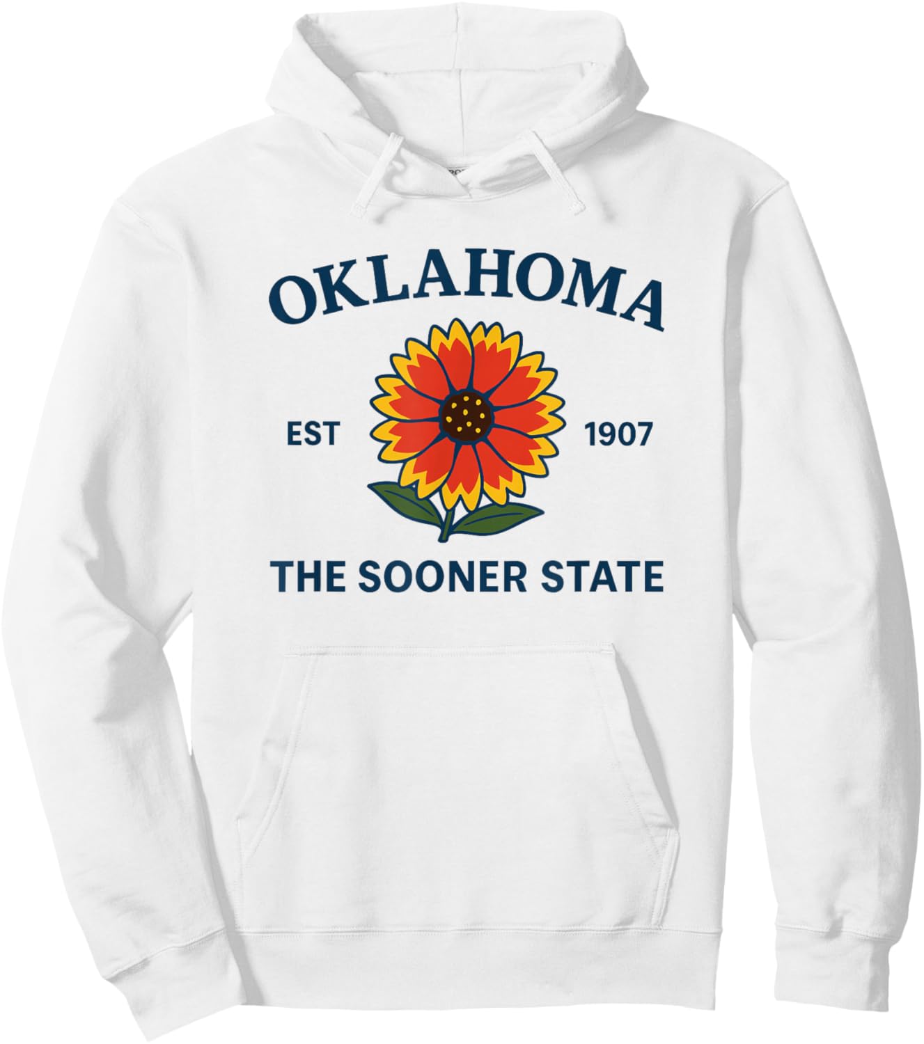Oklahoma Flower Hoodie - Hoodie | White