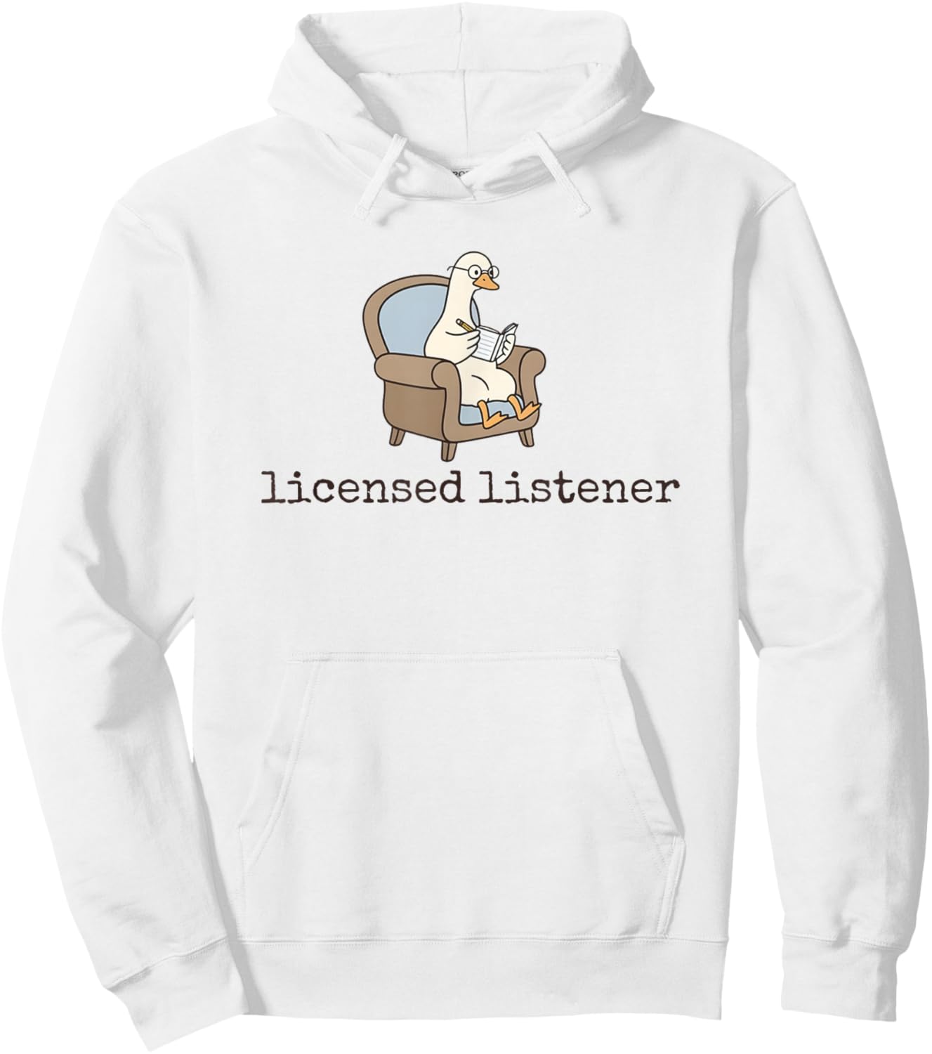 Women Goose Licensed Listener Psychology School Graduation Hoodie - Hoodie | White