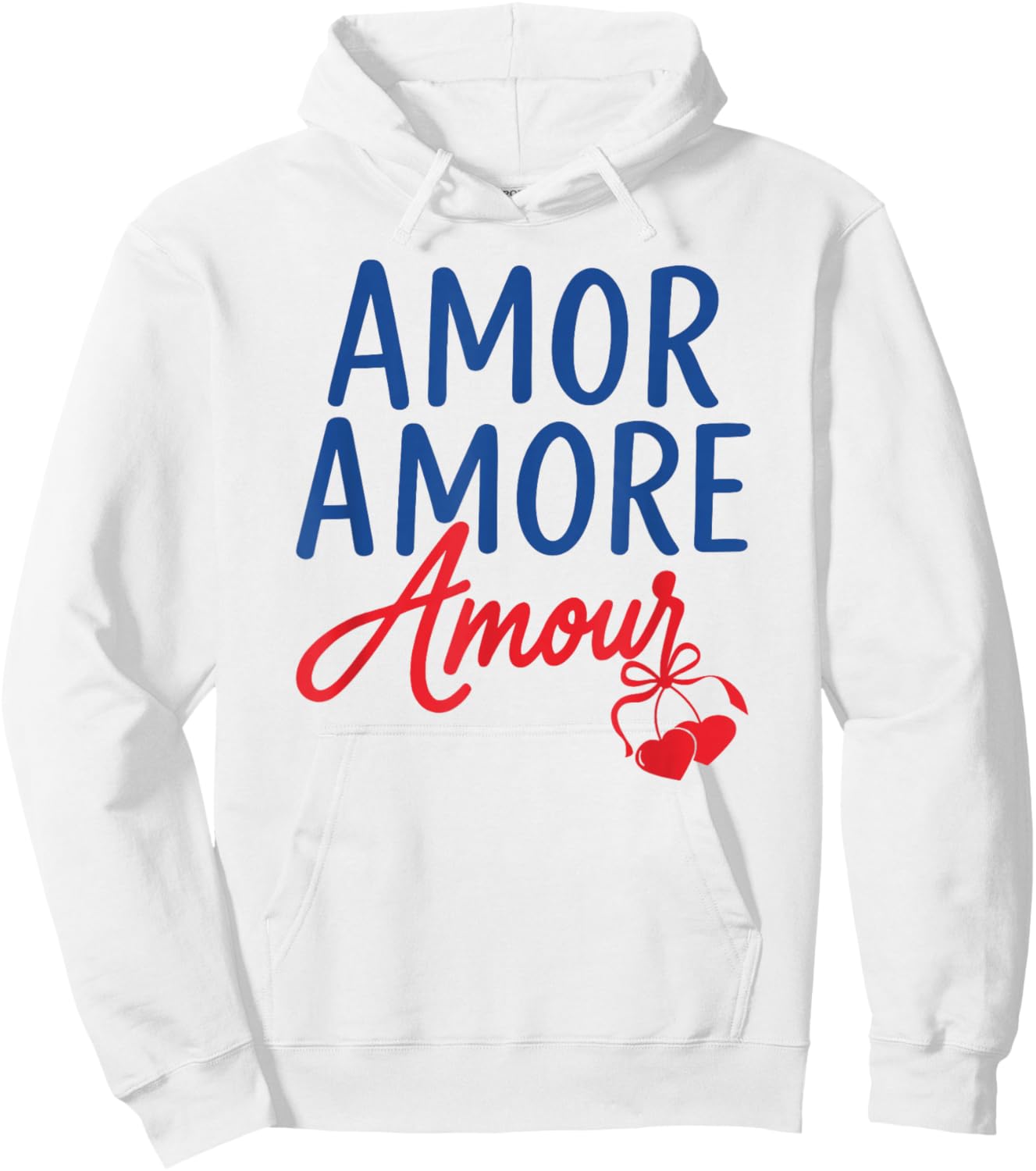 Amor Amore Amour Romantic Love Hoodie - Hoodie | White