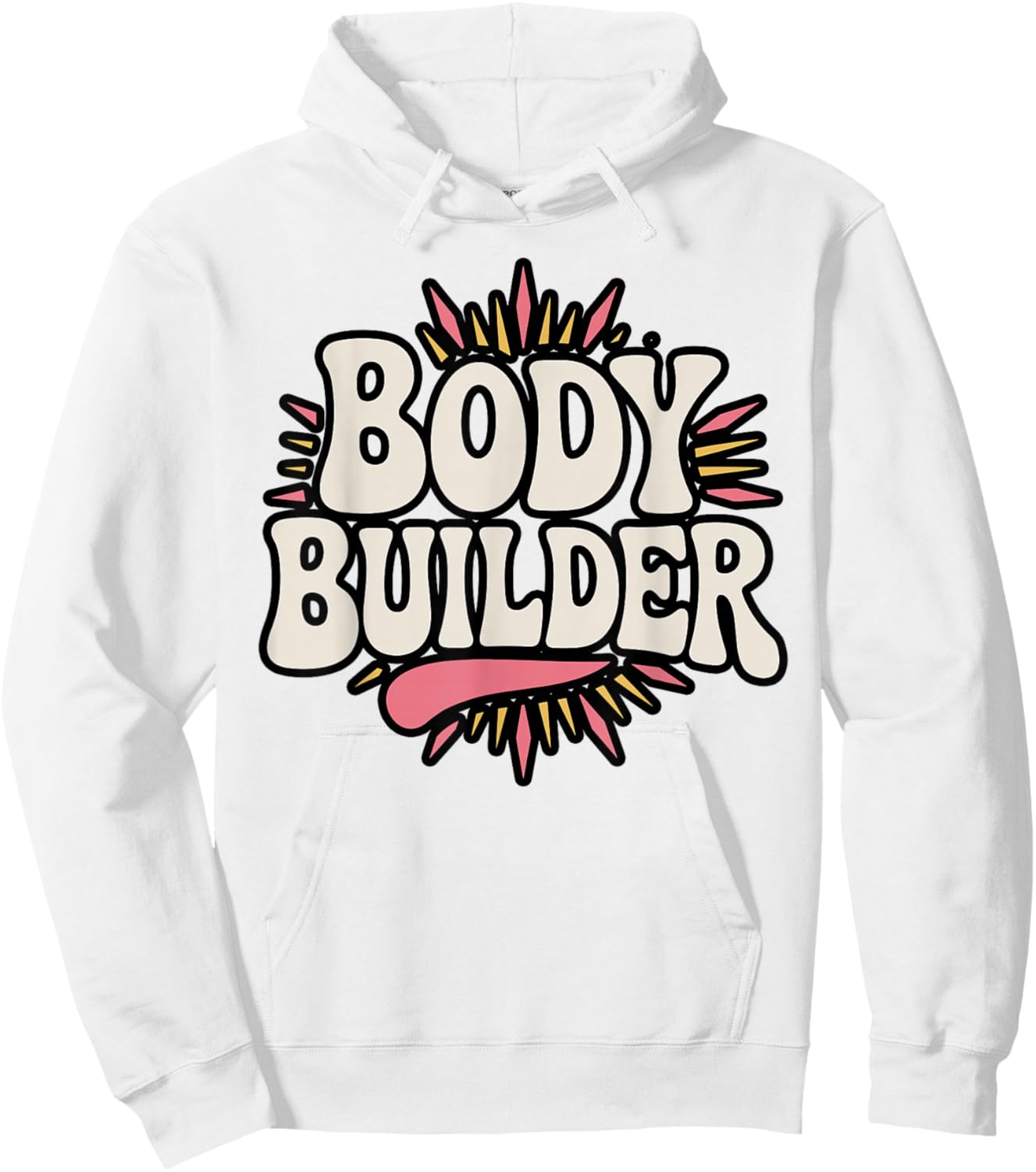 Body Builder Pregnancy Announcement Retro Hoodie - Hoodie | White