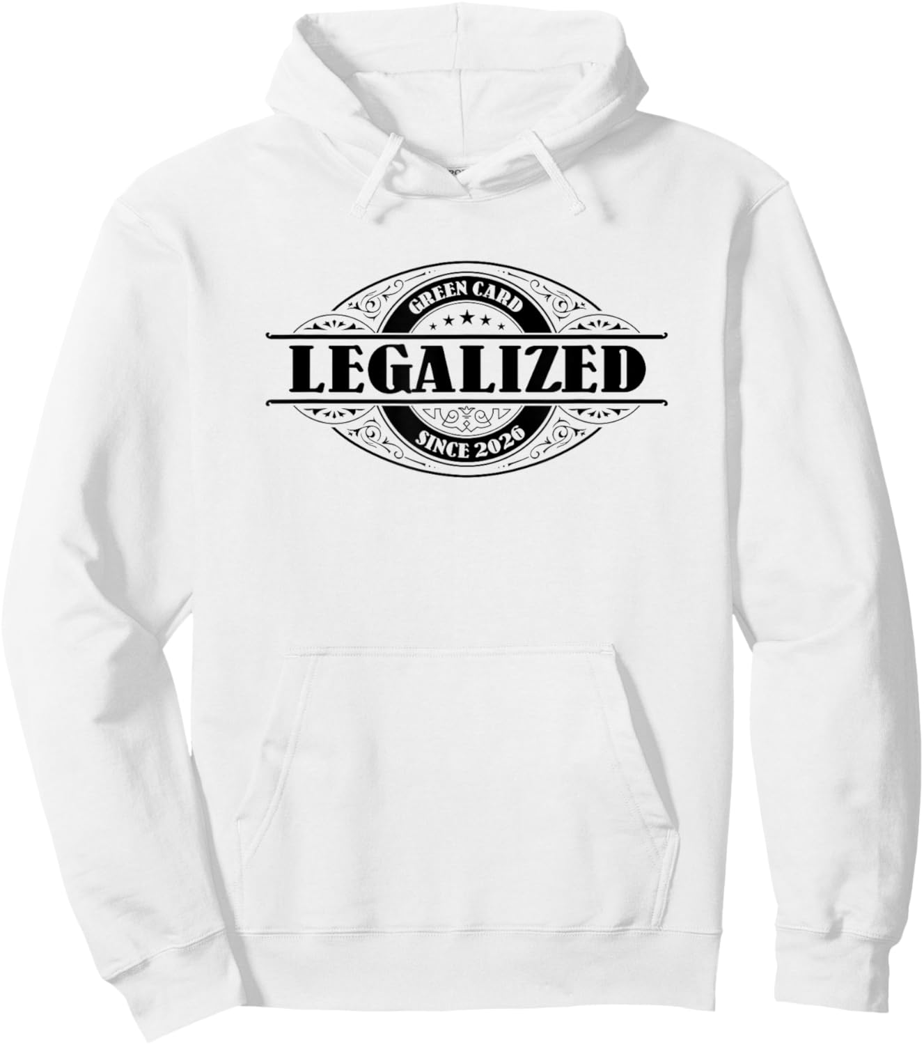 Legalized Since 2026 Green Card Gift, USA Greencard Present Hoodie - Hoodie | White
