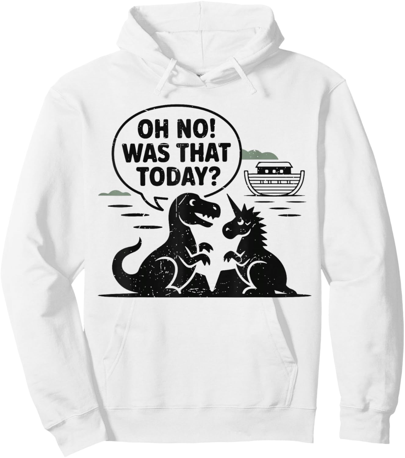 Oh No was That Today Funny Bible Humor Christian Noah Ark Hoodie - Hoodie | White