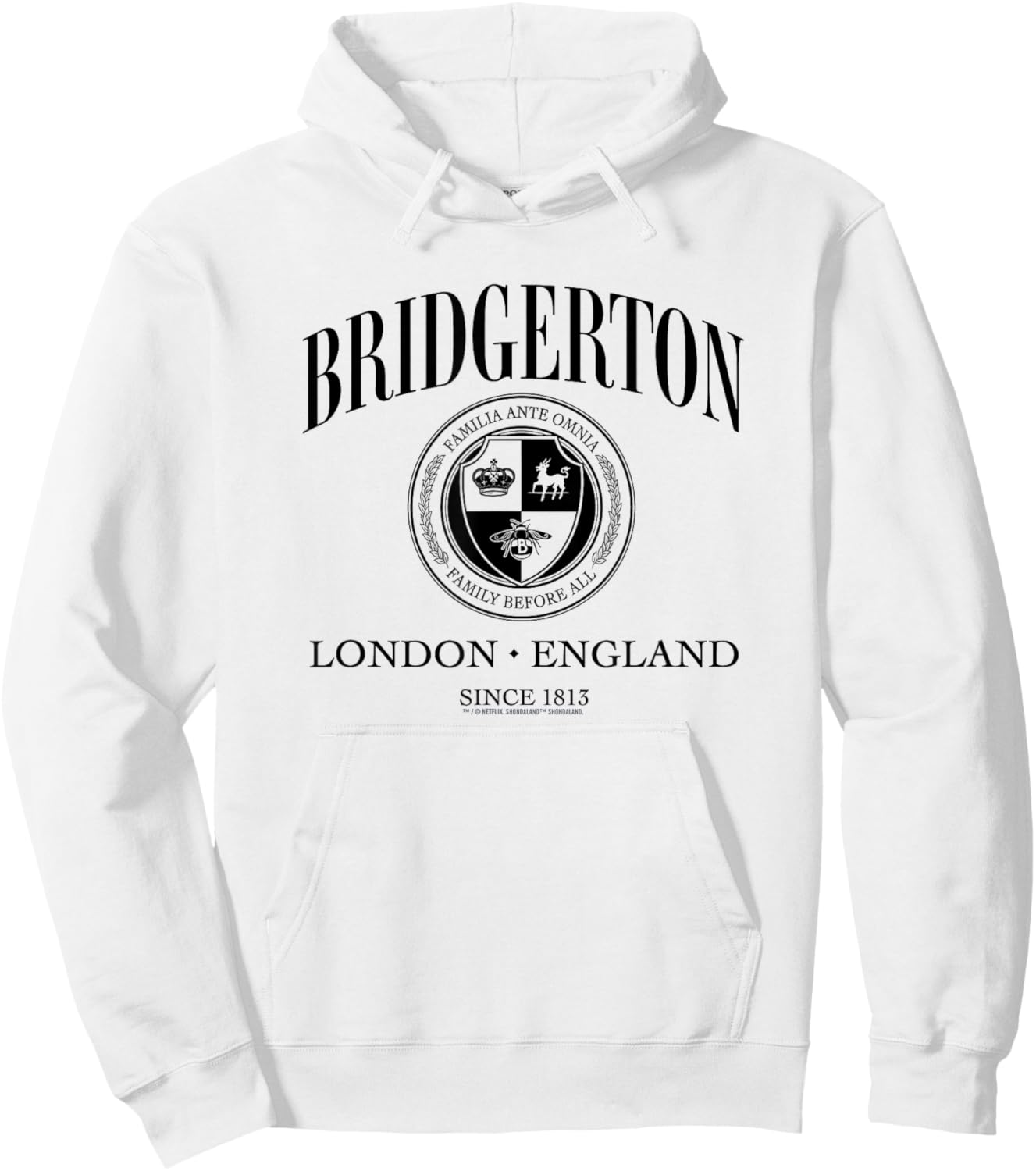 Bridgerton House Emblem Officially Licensed Hoodie - Hoodie | White