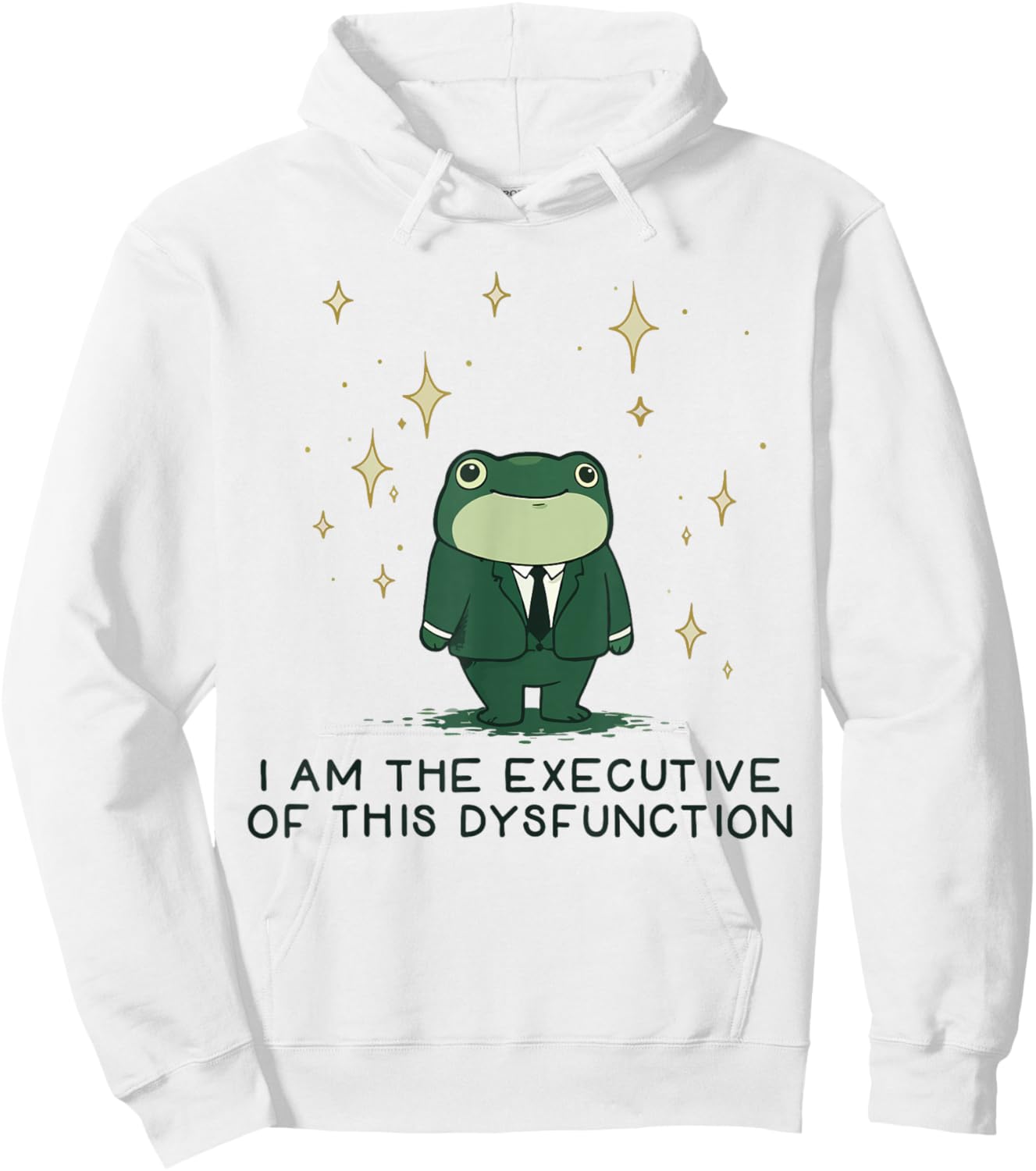 I Am The Executive of This Dysfunction Funny Frog Hoodie - Hoodie | White