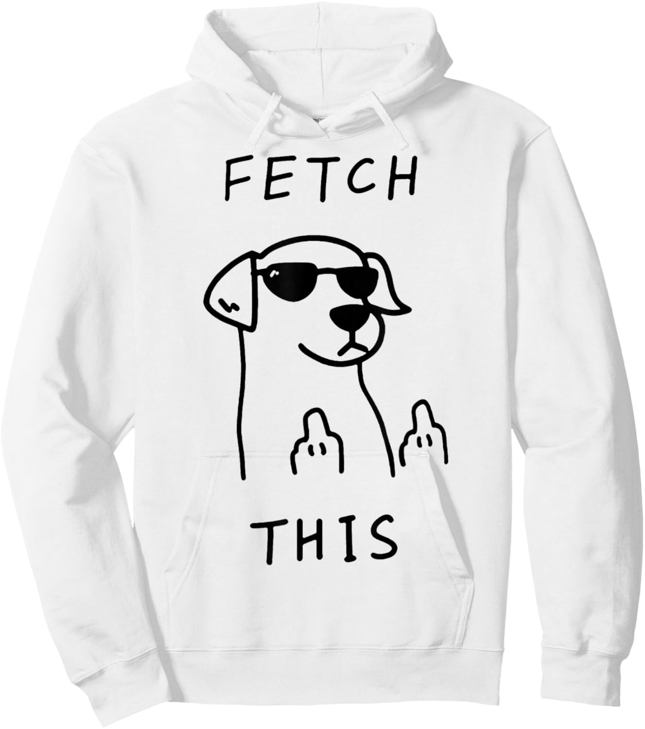 Fetch This Dog with Glasses Meme Humor Joke Hoodie - Hoodie | White