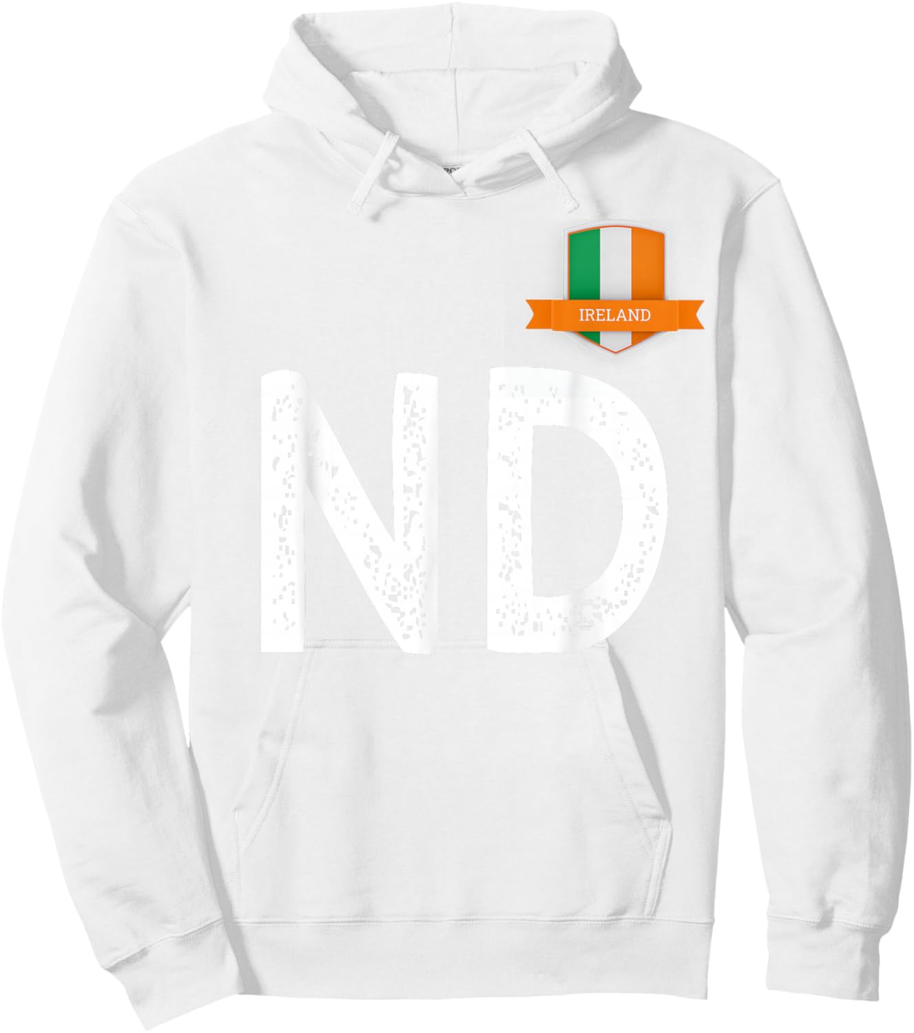 Ireland Irish Human-Flag Letter N and D Éire Ireland Hoodie - Hoodie | White