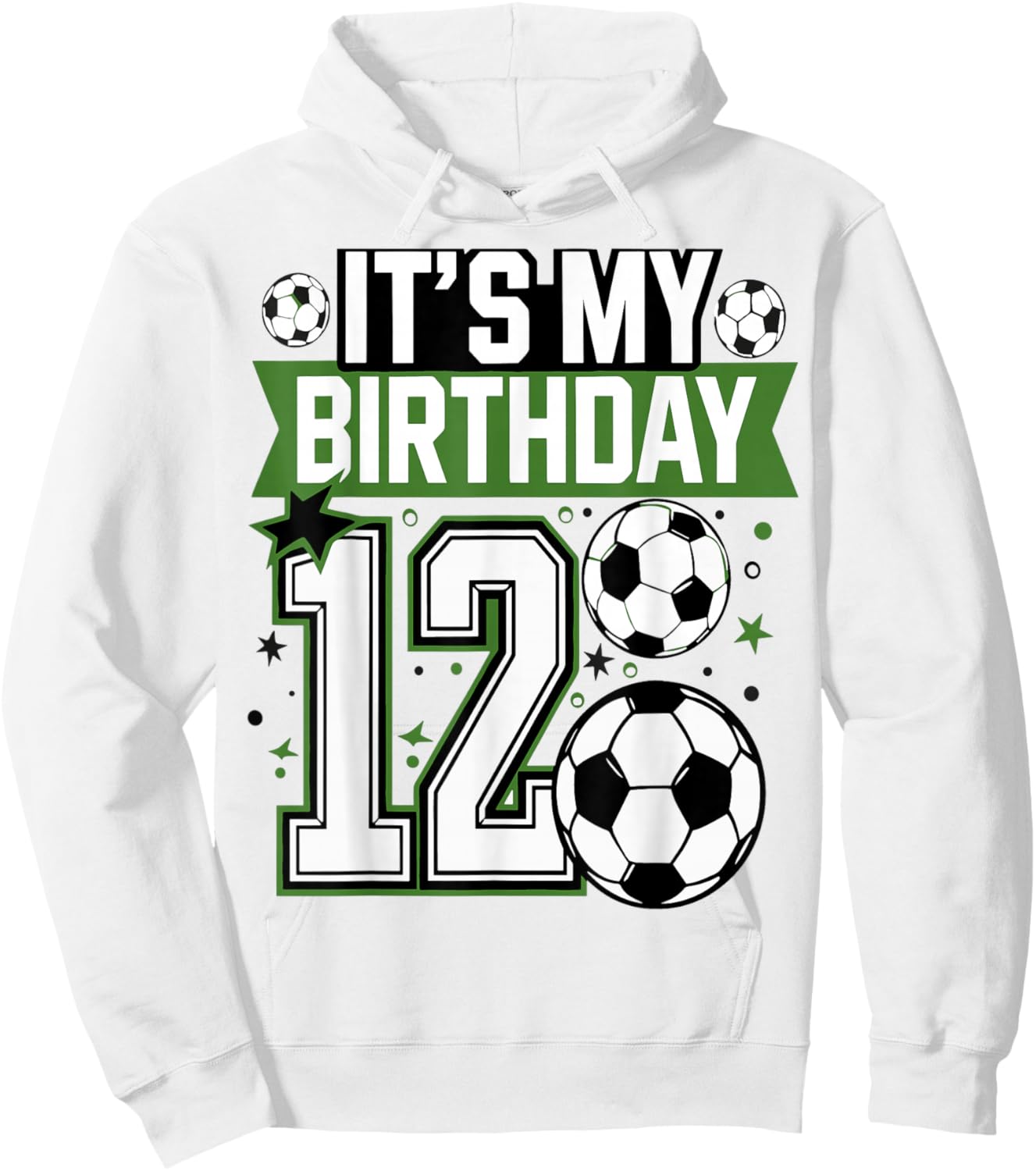 Birthday Boy 12 Soccer Its My 12th Birthday Boys Soccer Hoodie - Hoodie | White