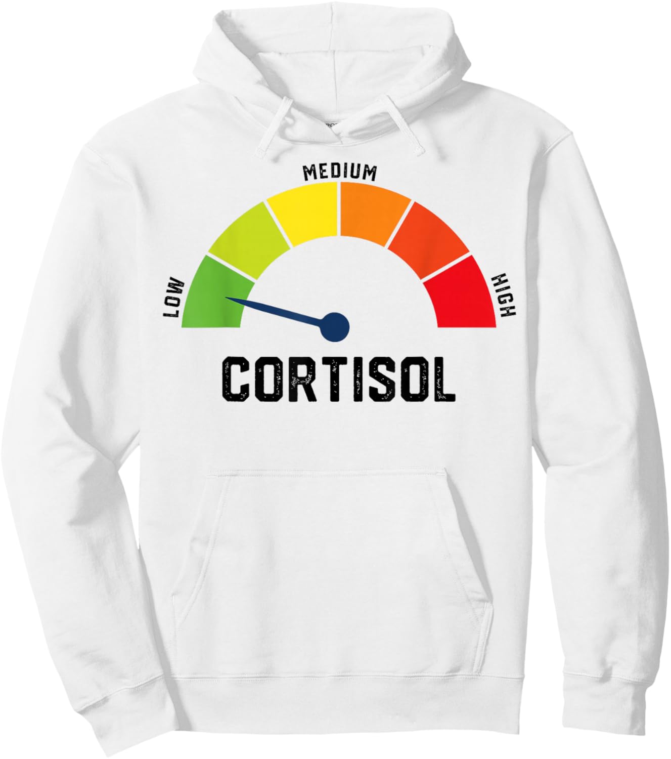 Low Cortisol Levels v Meme Hoodie - Hoodie | White