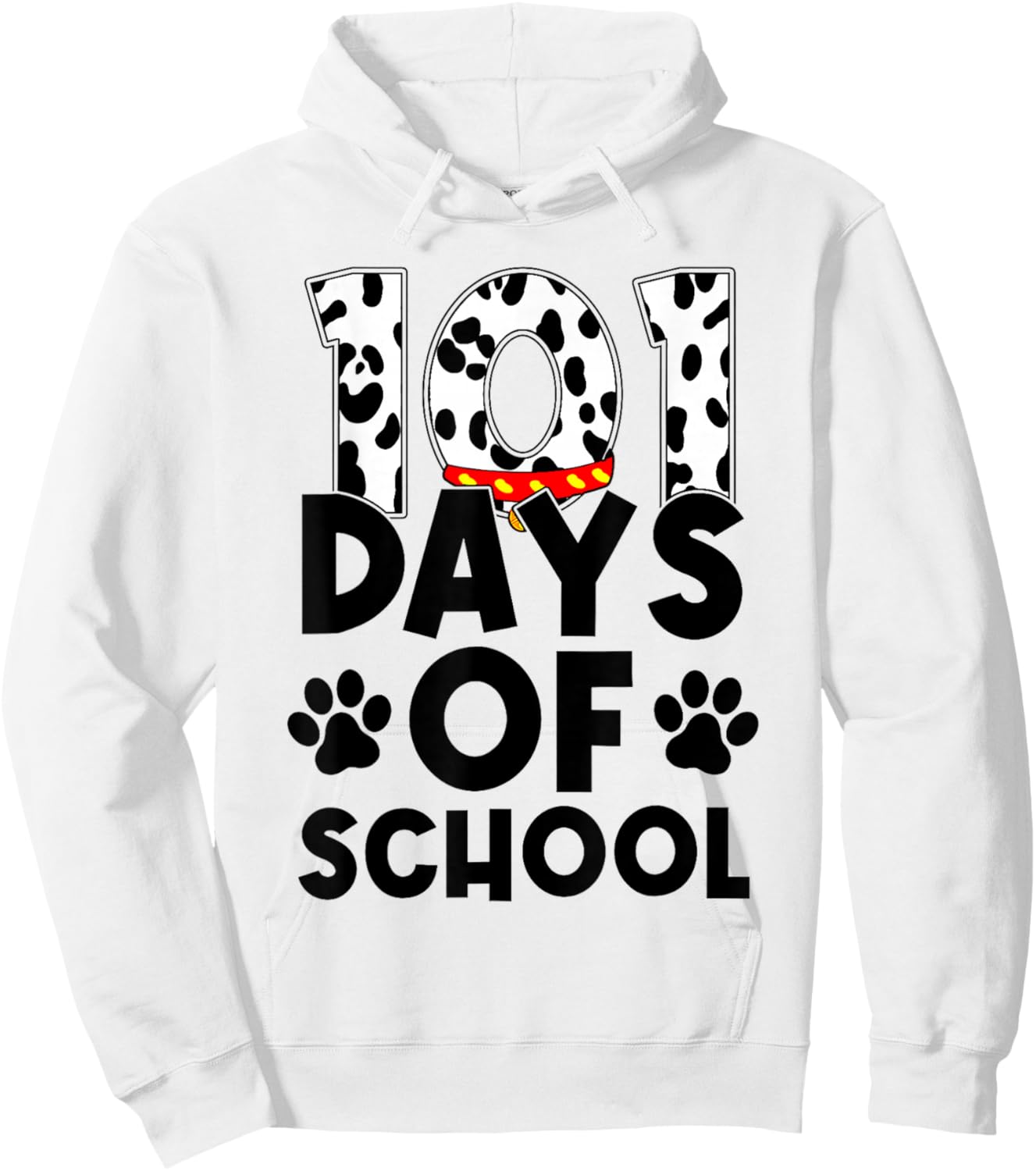 Cute Dog Happy 101 Days School Teacher Student 100 Days Hoodie - Hoodie | White
