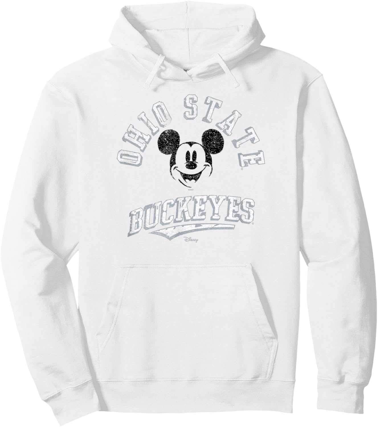 Ohio State Buckeyes Mickey Mouse Retro Red Hoodie - Hoodie | White