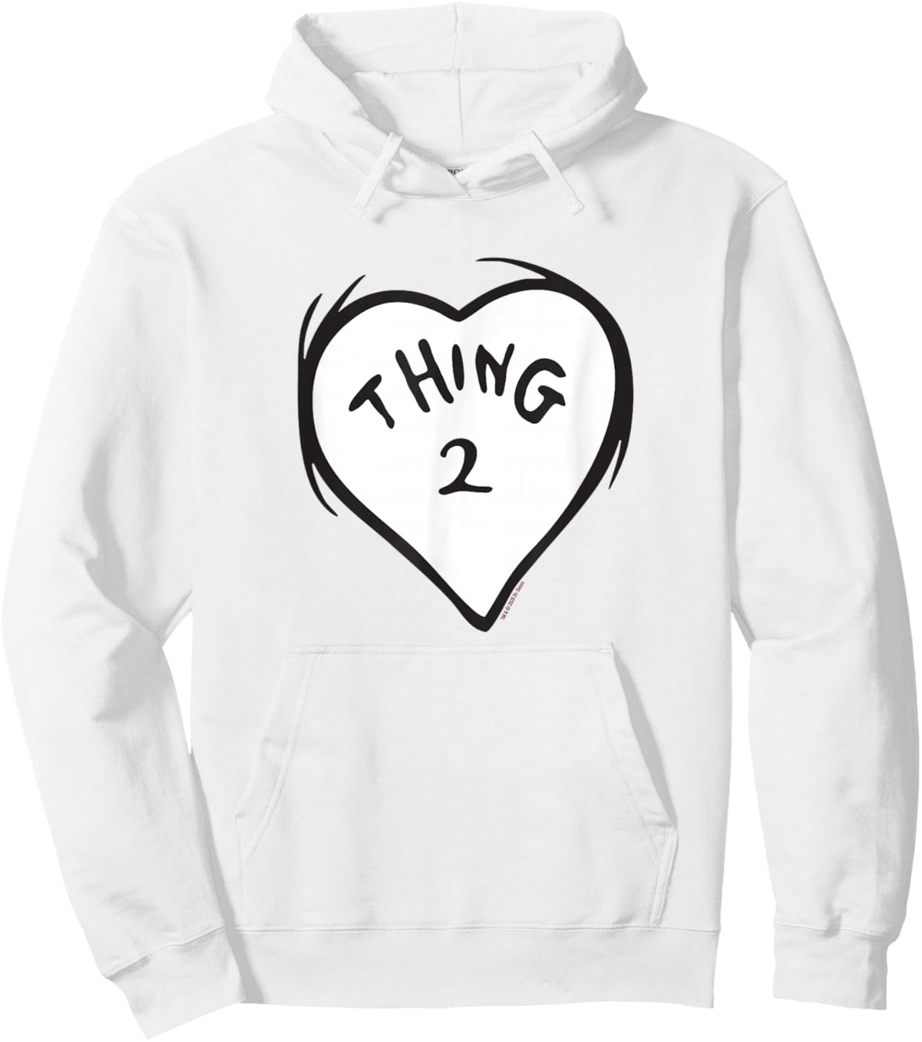 The Cat in The Hat Heart Thing Two Officially Licensed Hoodie - Hoodie | White