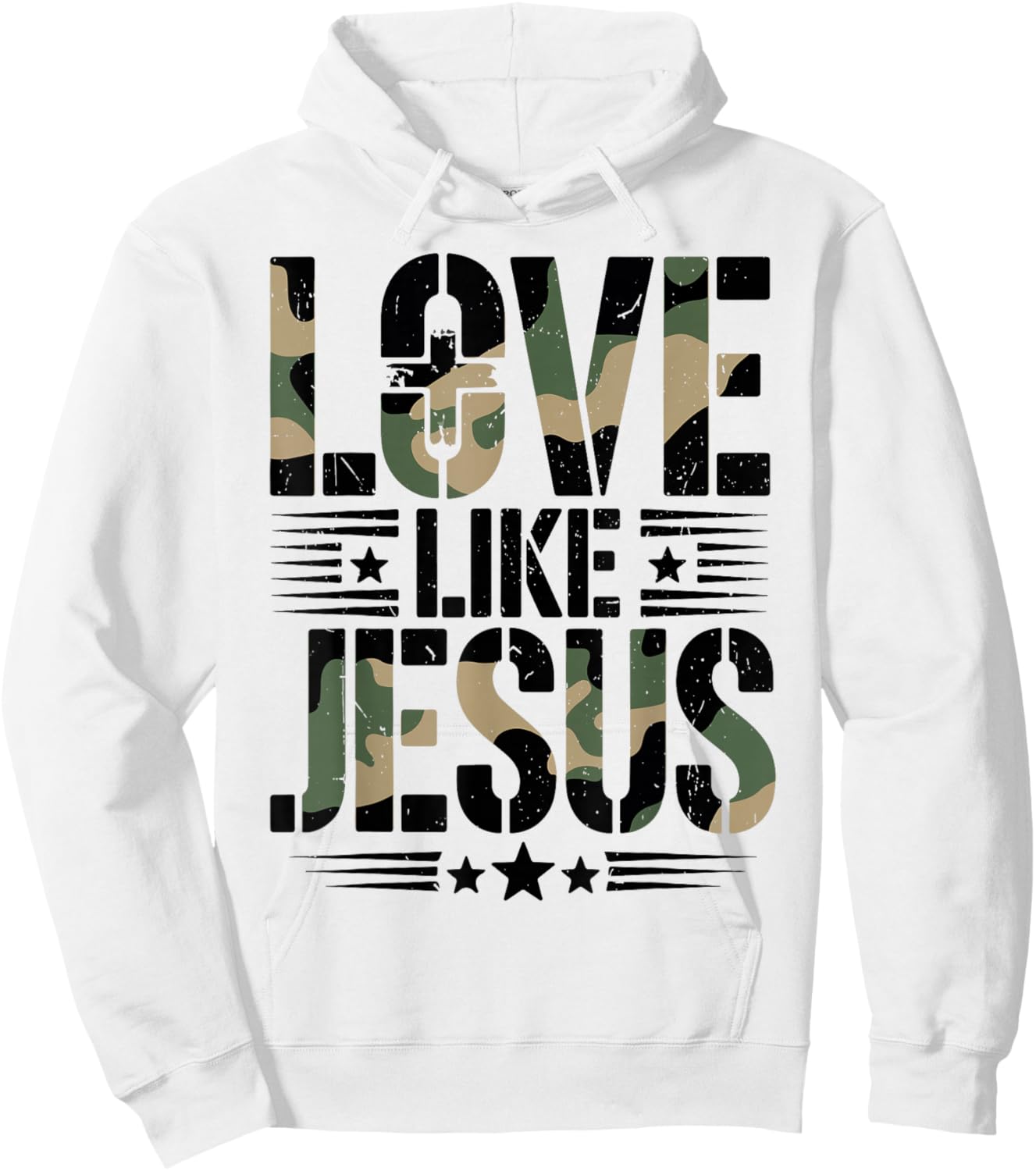 Toddler Love Like Jesus Camo Christian Camouflage Religious Hoodie - Hoodie | White