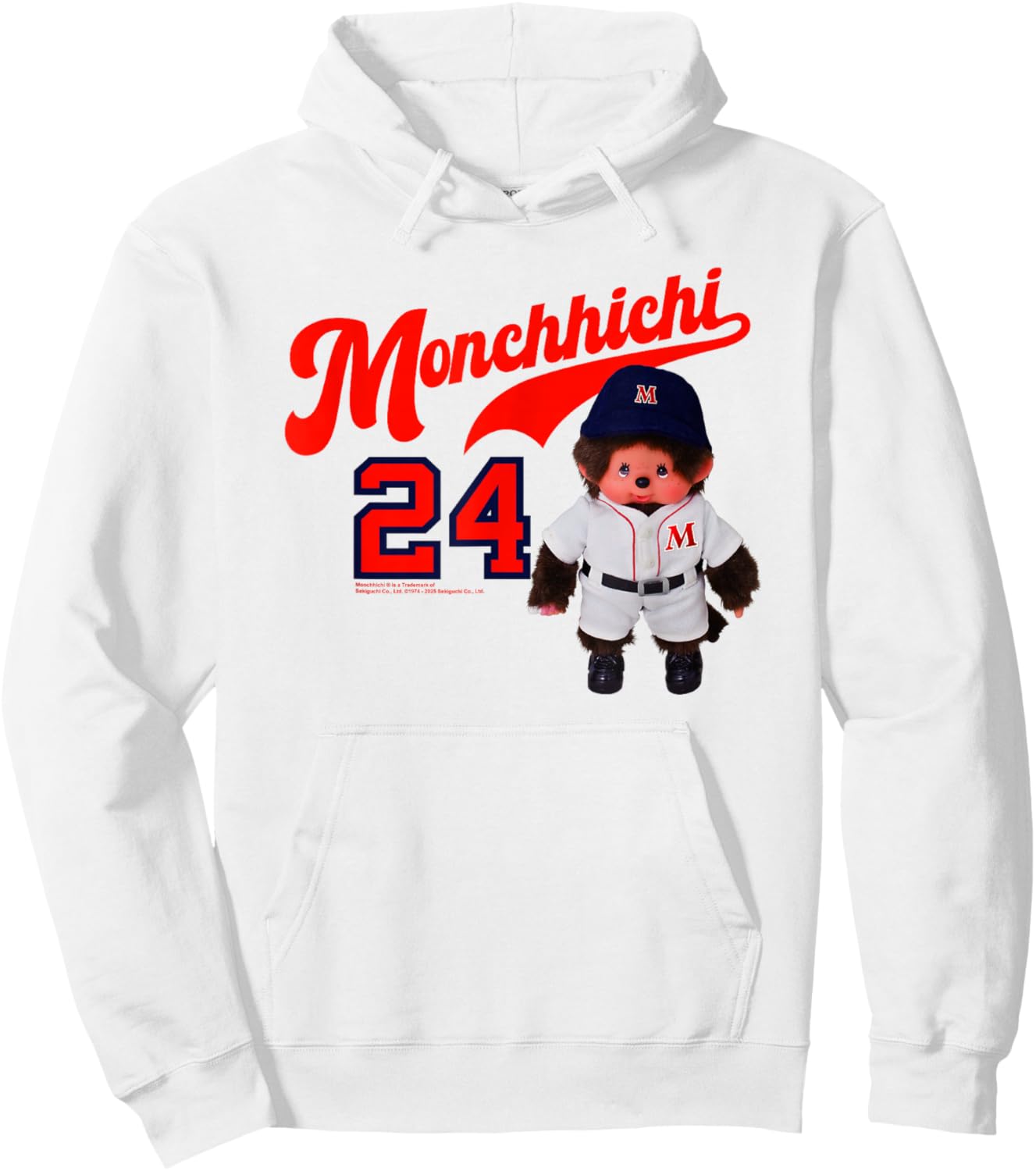 Monchhichi Little Baseball Player #24 Vintage Photo Hoodie - Hoodie | White