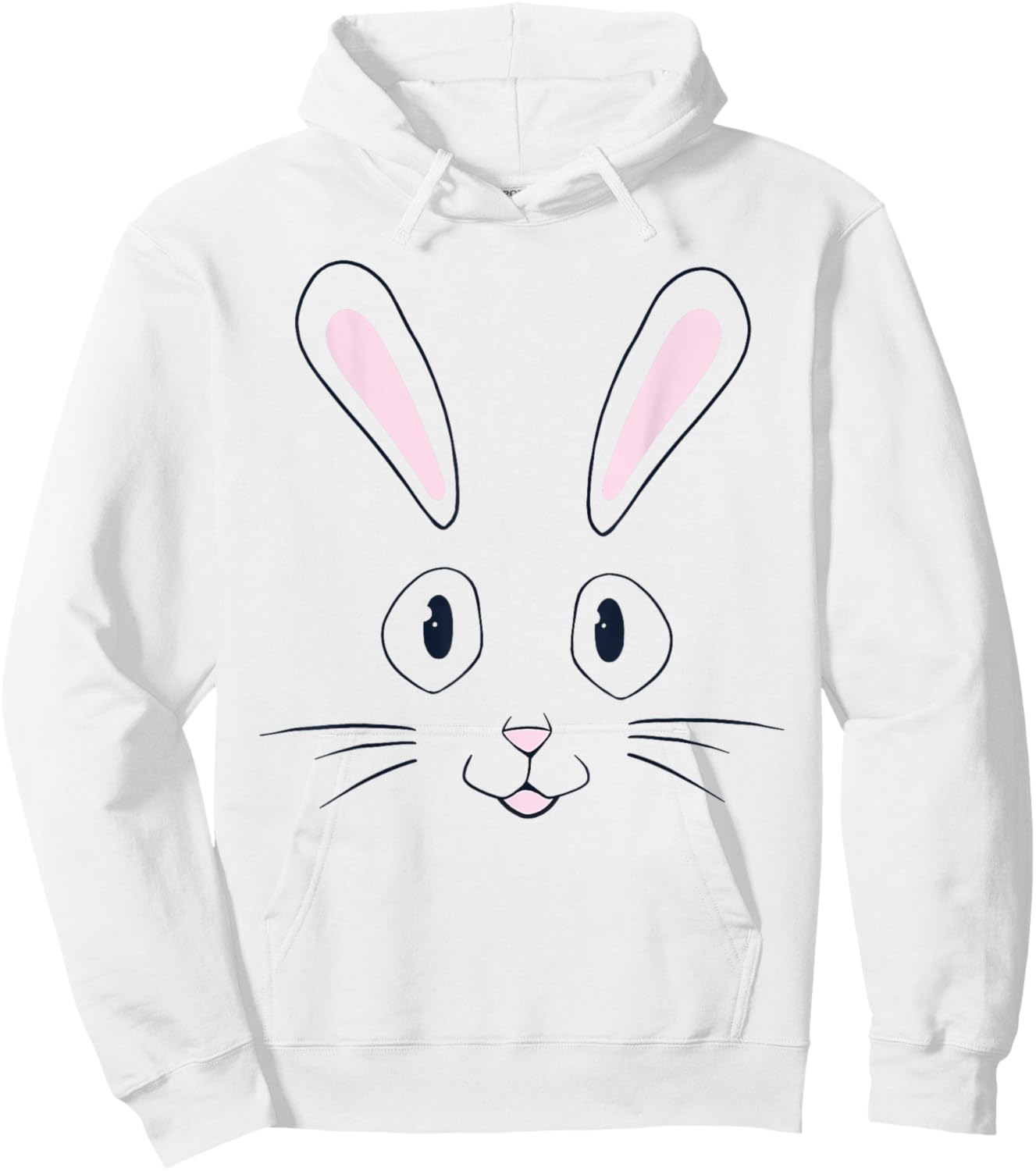 Bunny Face Easter Bunny Rabbit Face Funny Easter Basket Kids Hoodie - Hoodie | White