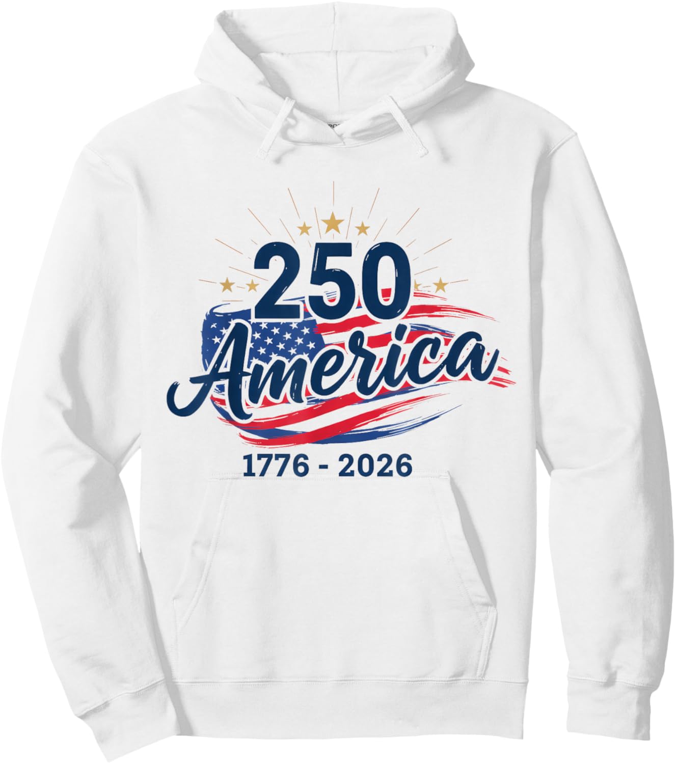 Retro 250 Years American 1776 2026 250th USA Years Men Women Hoodie - Hoodie | White