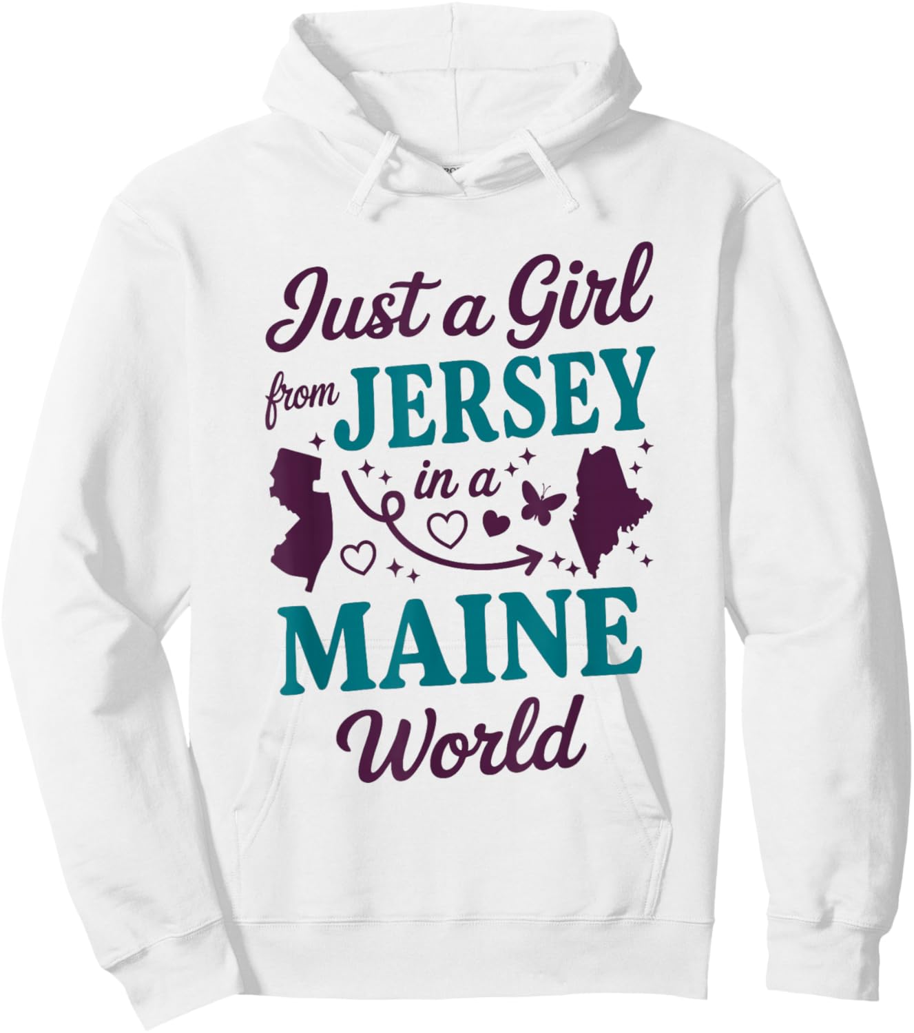 Girl from New Jersey in A Maine World Hoodie - Hoodie | White