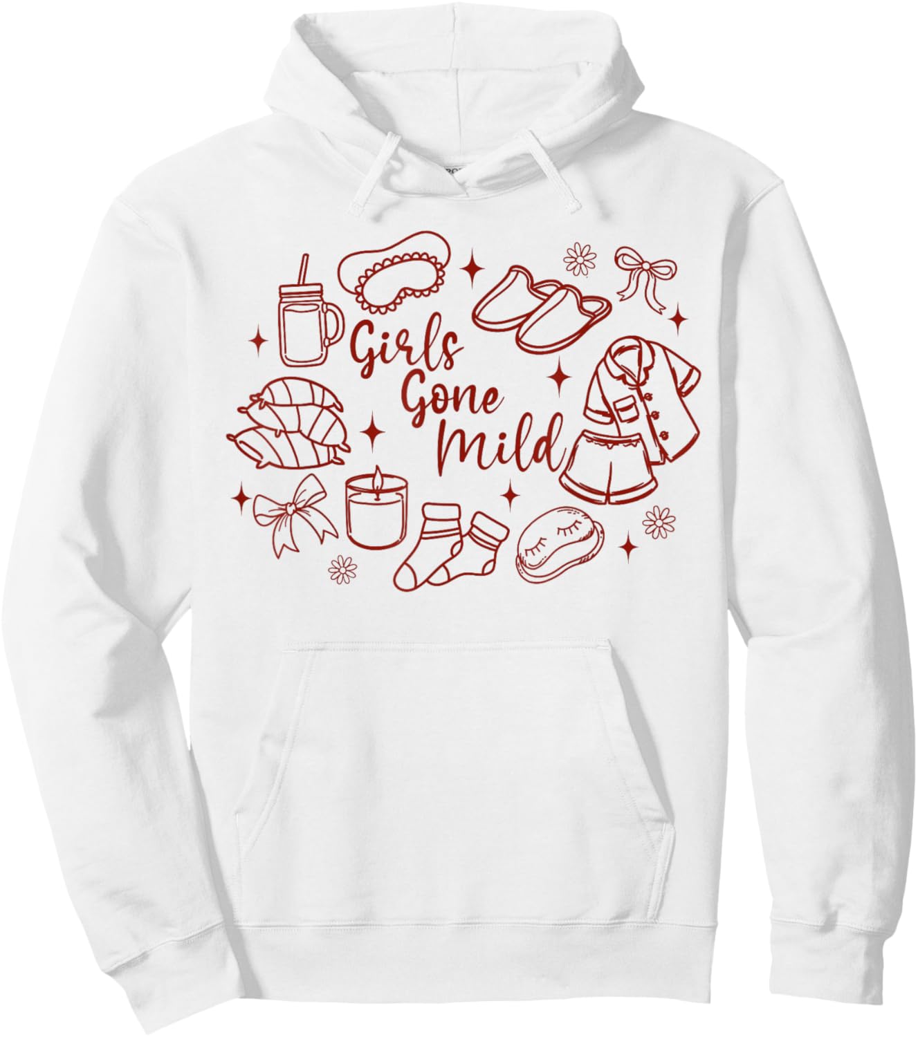 Slumber Party Girls Weekend Bachelorette Girls Gone A Mild Hoodie - Hoodie | White