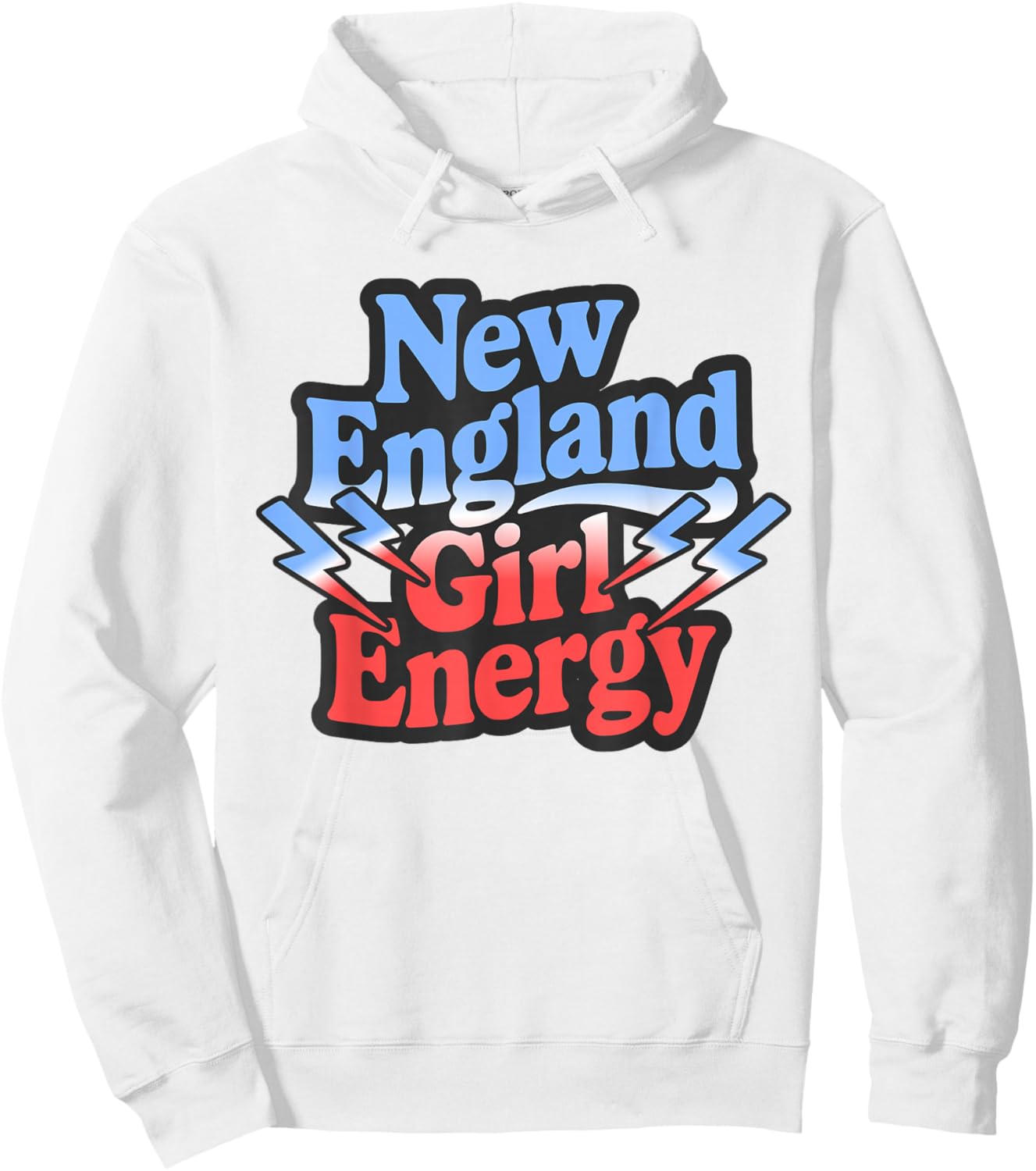 Retro New England Girl Energy Vintage Throwback NE Girls Hoodie - Hoodie | White