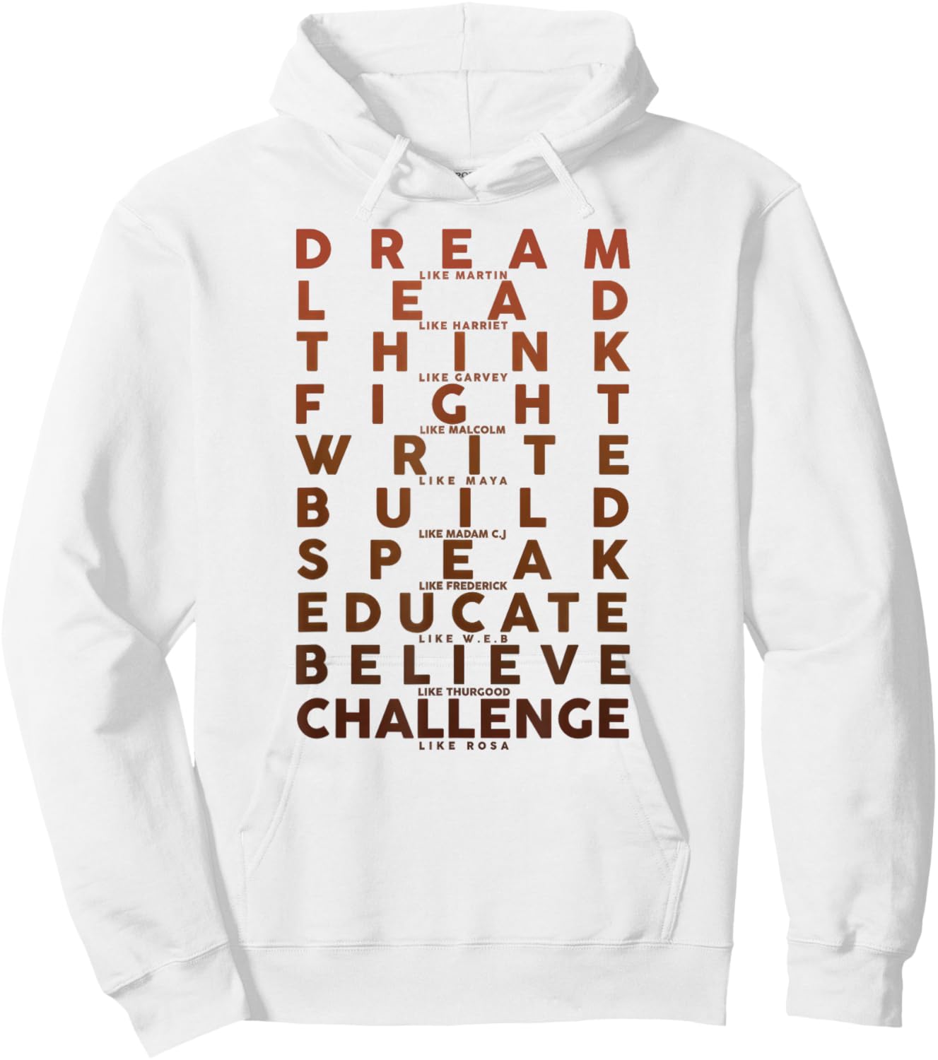 Black History Month Dream Like Martin Hoodie - Hoodie | White