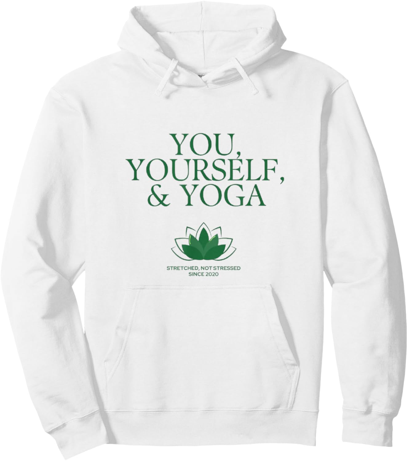Green & White Yoga Studio Anniversary Design Hoodie - Hoodie | White
