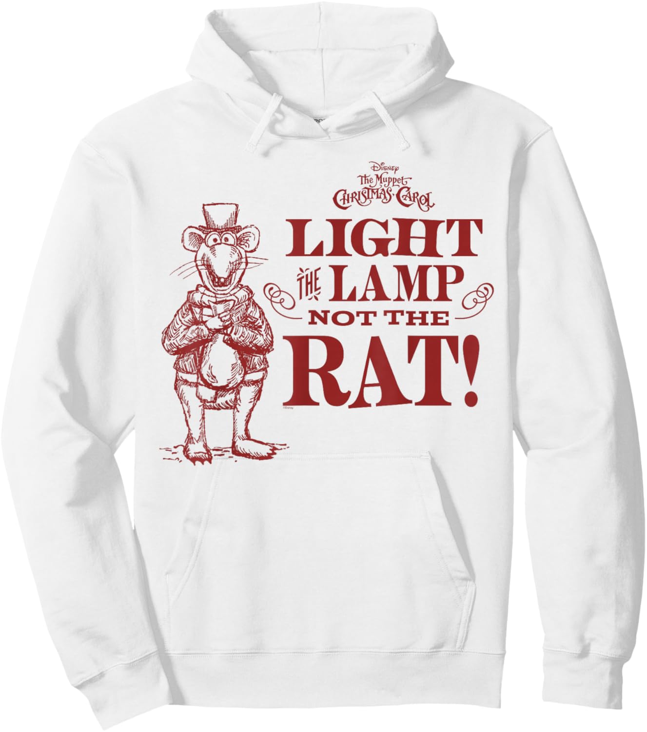 Disney The Muppet Christmas Carol Light The Lamp Not The Rat Hoodie - Hoodie | White