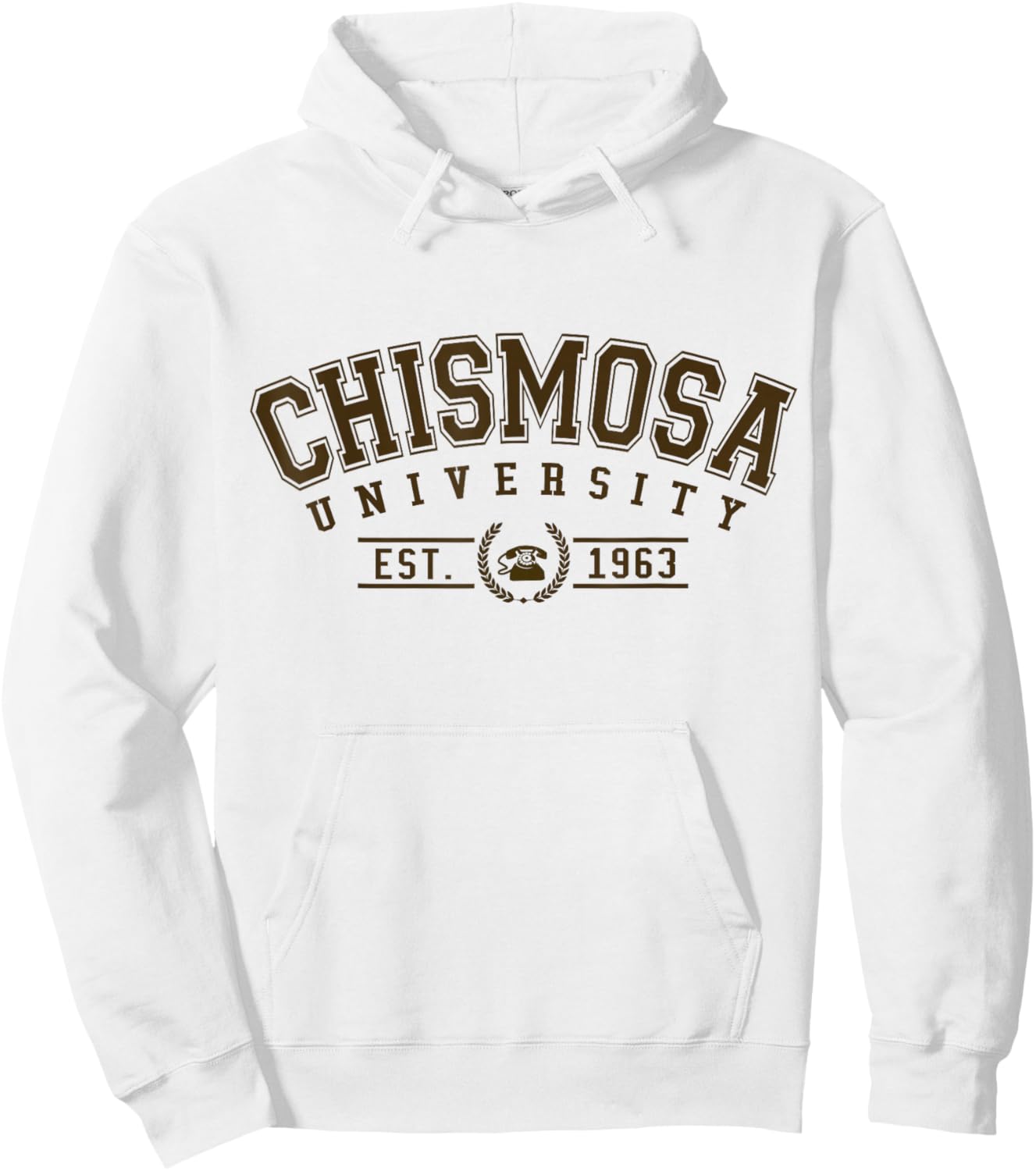 Chismosa University Est.1963, Funny Latina College-Style Hoodie - Hoodie | White