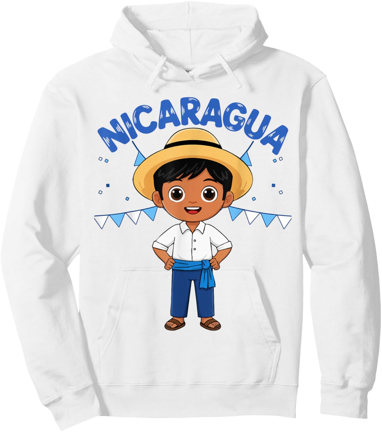 Nicaragua Nicaraguan Boy Traditional Outfit Wear Heritage Hoodie - Hoodie | White