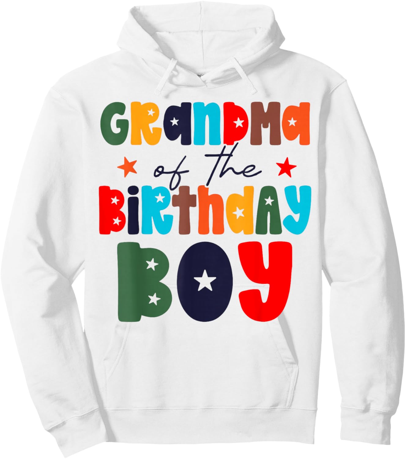 Grandma of The Birthday Boy Matching Family Birthday Party Hoodie - Hoodie | White