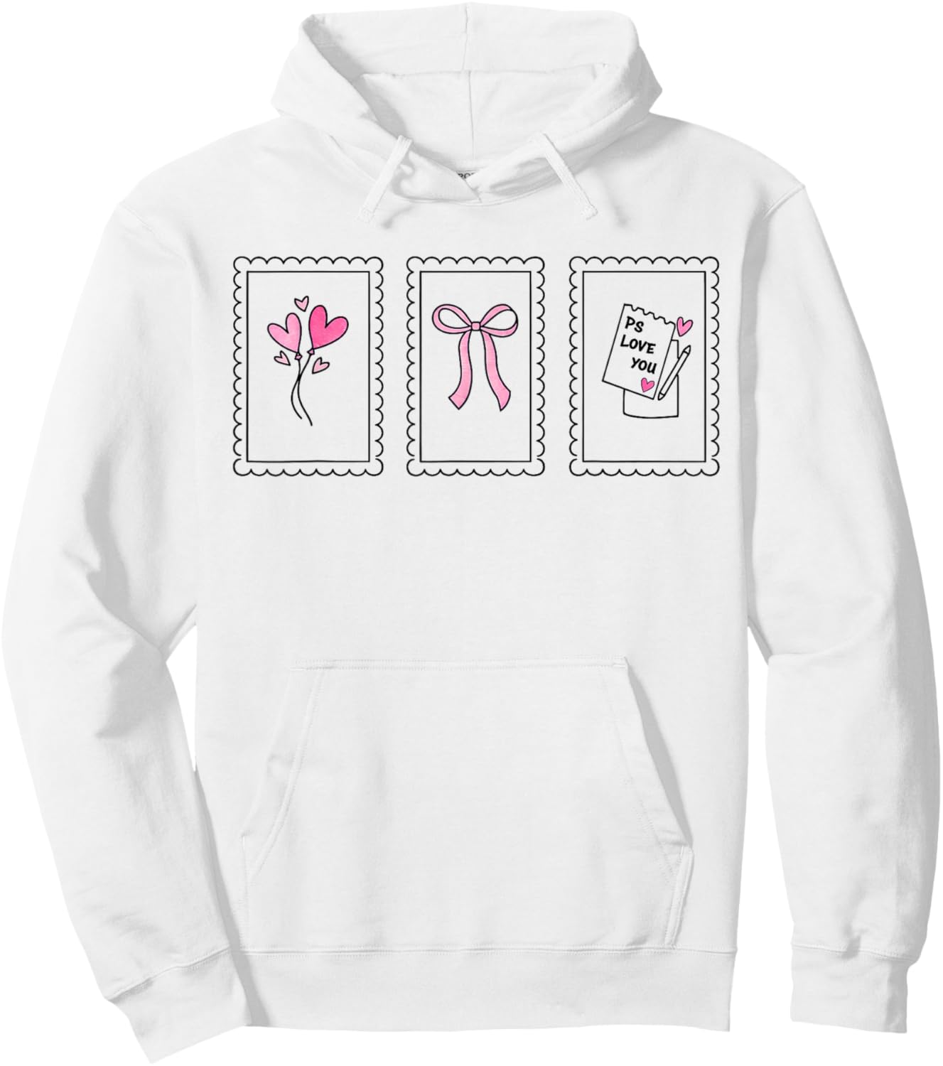 I Love You Day Valentine's Day Purple Heart Women Men Kid Hoodie - Hoodie | White