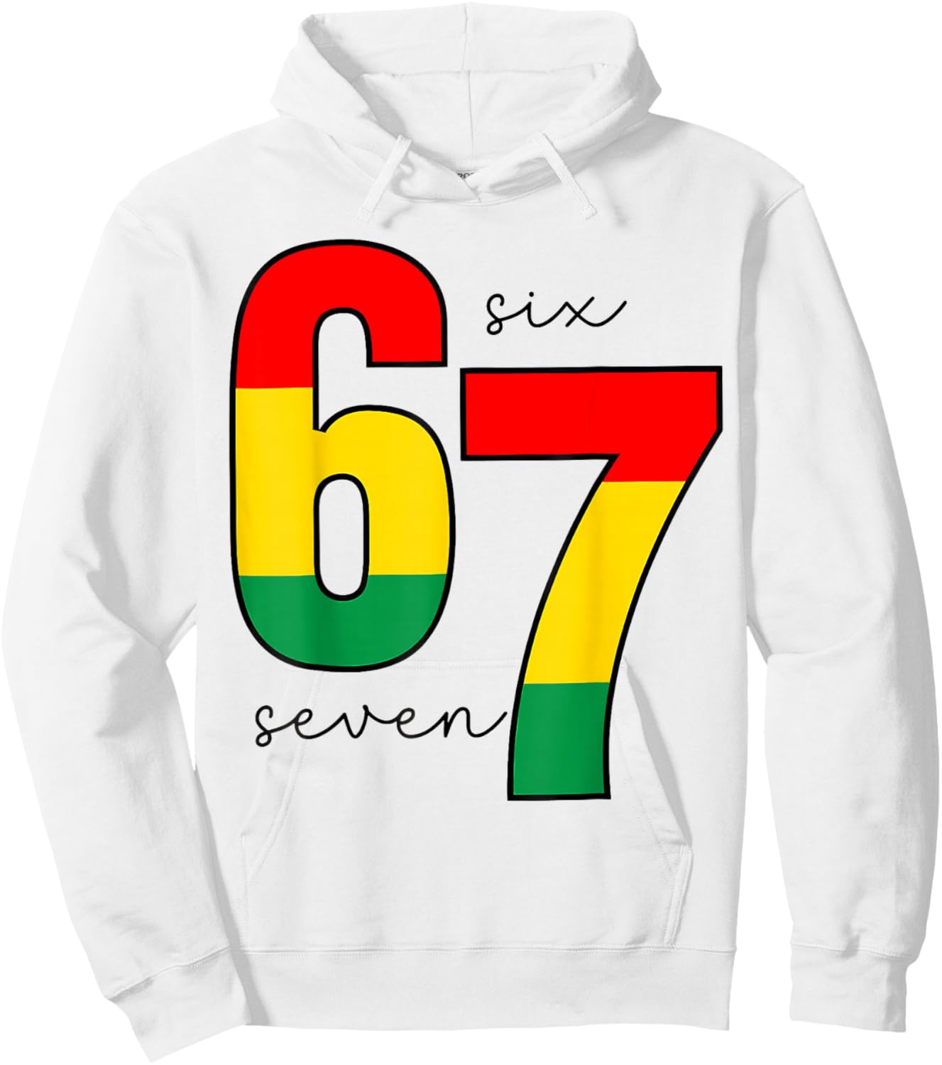 Meme Melanin 67 Funny Six Seven African Black History Month Hoodie - Hoodie | White