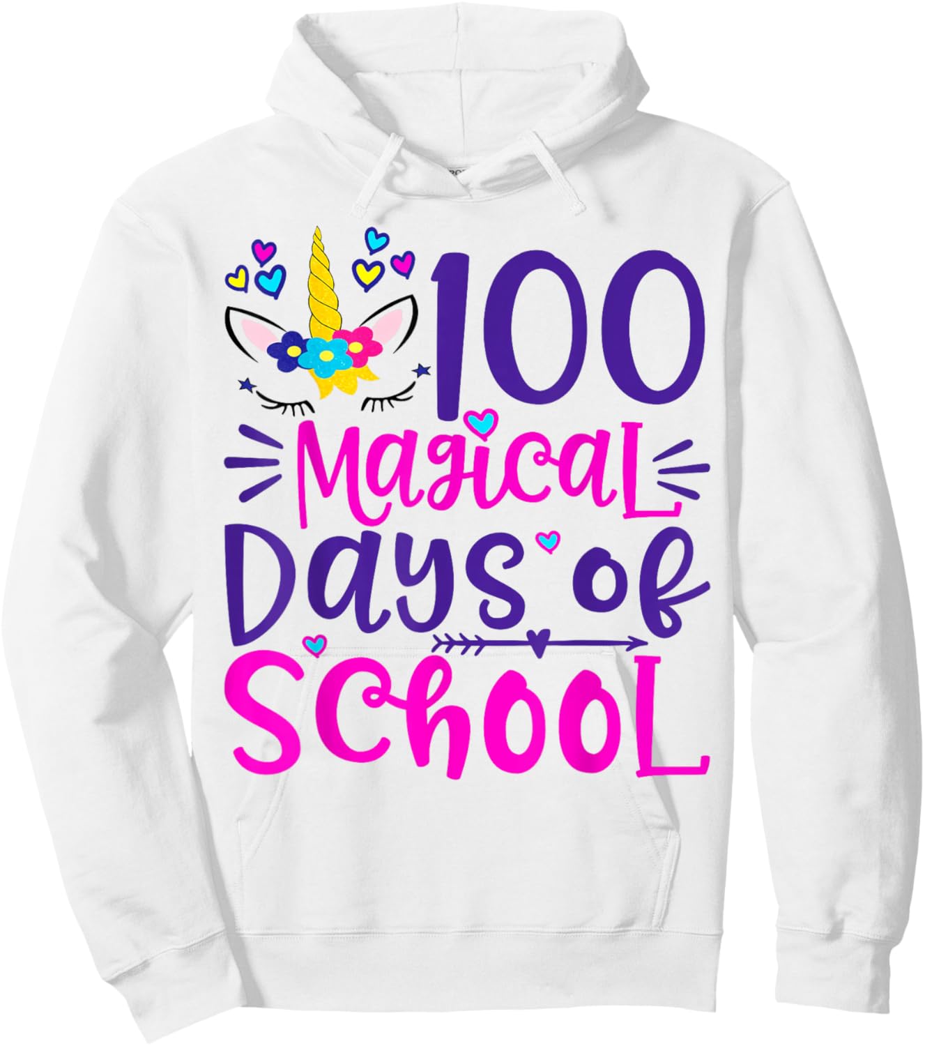 100th Day of School Hoodie - Hoodie | White
