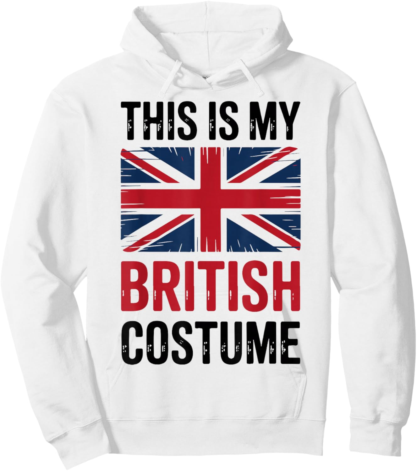 This is My British Costume Patriotic British Flag Halloween Hoodie - Hoodie | White