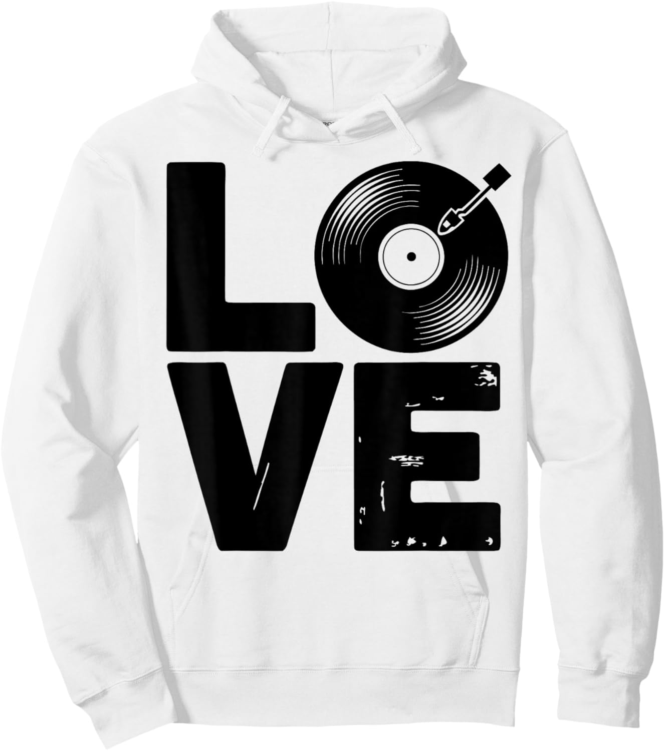 Vinyl Lover Record Collector Turntable Music Hoodie - Hoodie | White