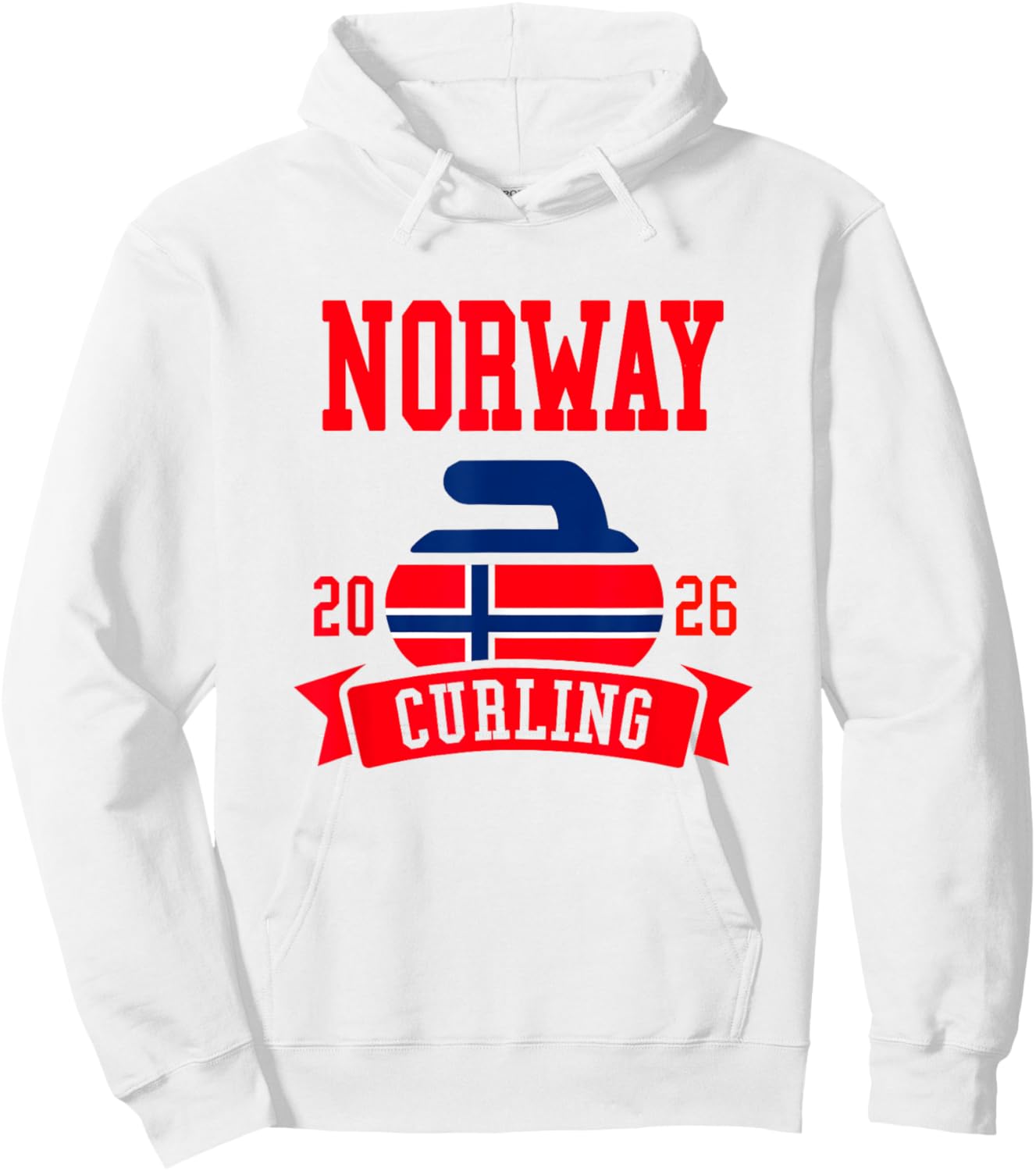 Norway Curling 2026 Norwegian Sports Lover Winter Athletic Hoodie - Hoodie | White