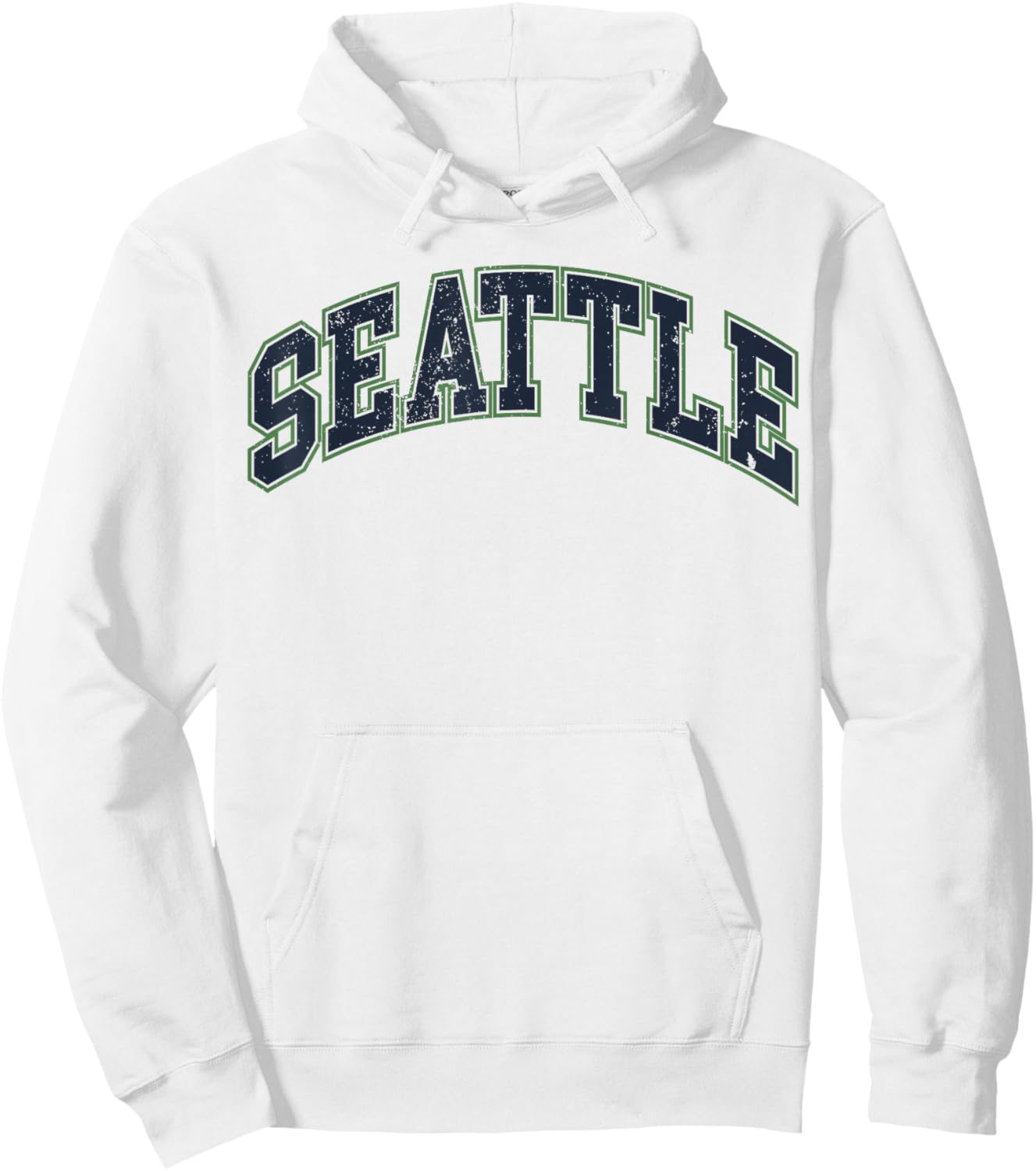 Retro Vintage Seattle Classic Design Hoodie - Hoodie | White
