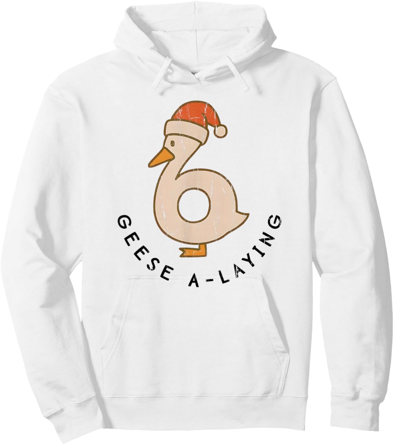 Geese A Laying, Funny Christmas Goose, Couples Matching Hoodie - Hoodie | White
