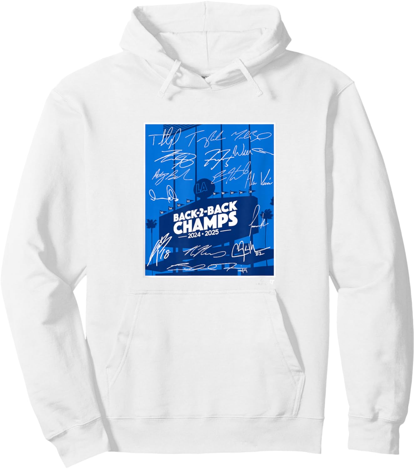 Los Angeles Baseball - Back-to-Back Champs Hoodie - Hoodie | White