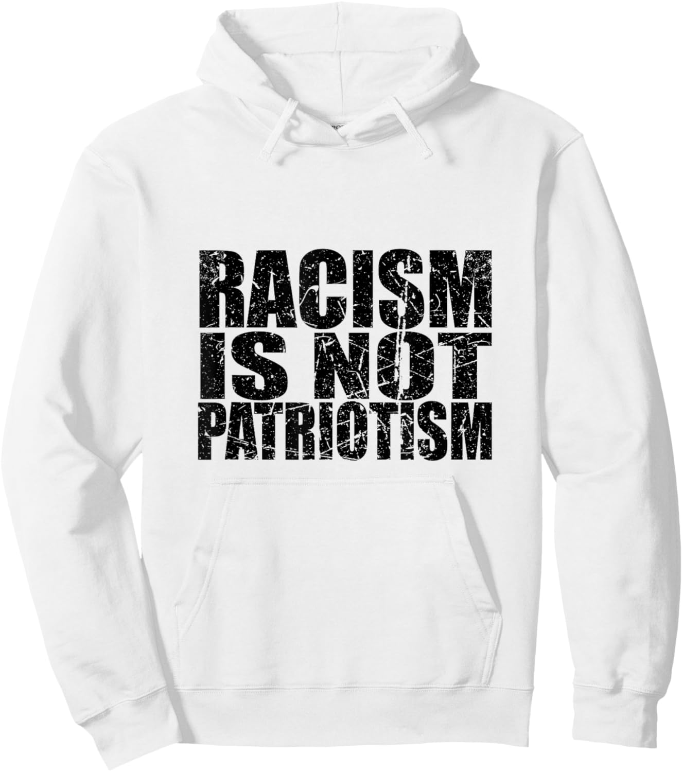 Racism is not Patriotism BE Kind Make America Better Again Hoodie - Hoodie | White