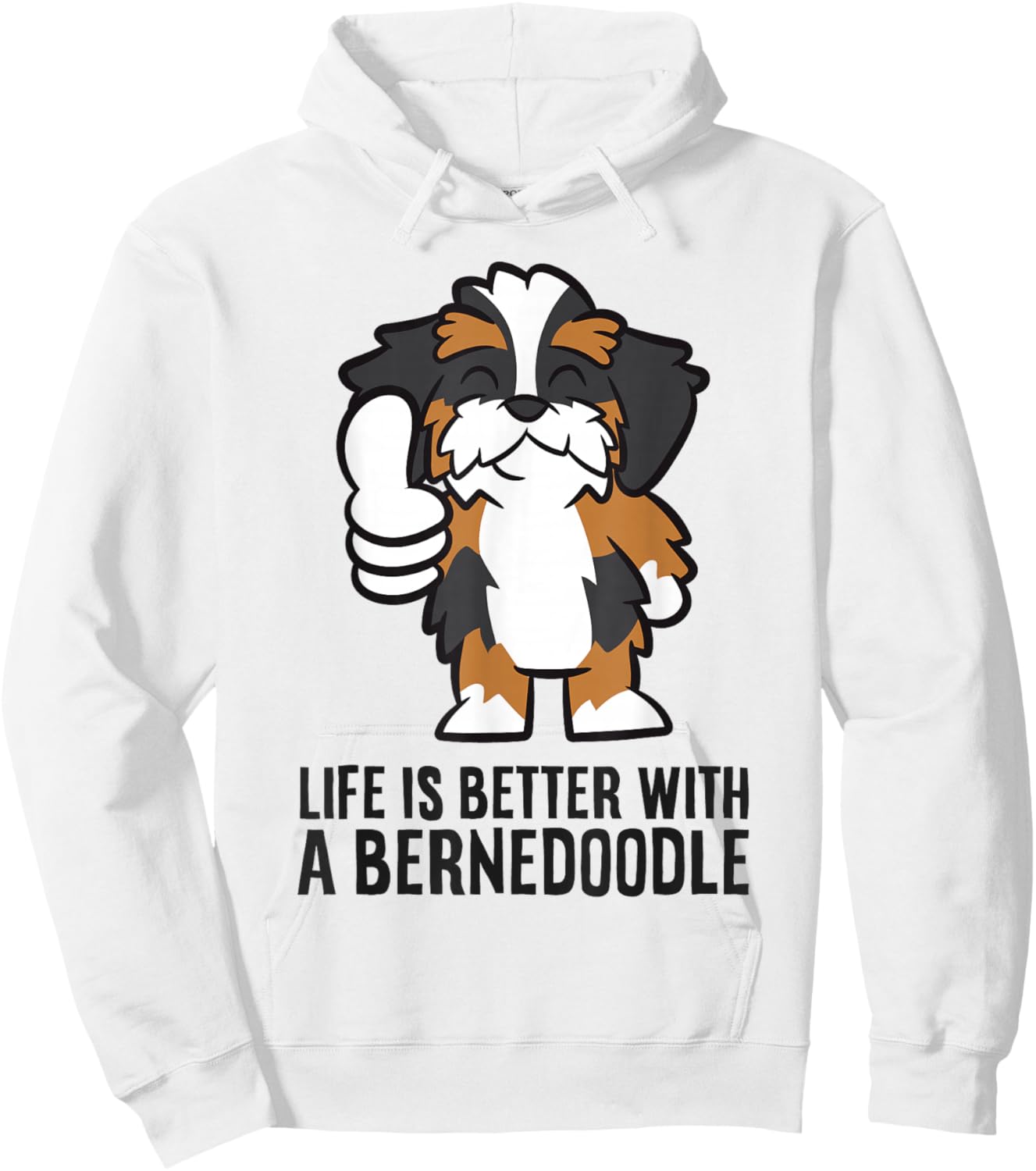Life is Better with A Bernedoodle Hoodie - Hoodie | White