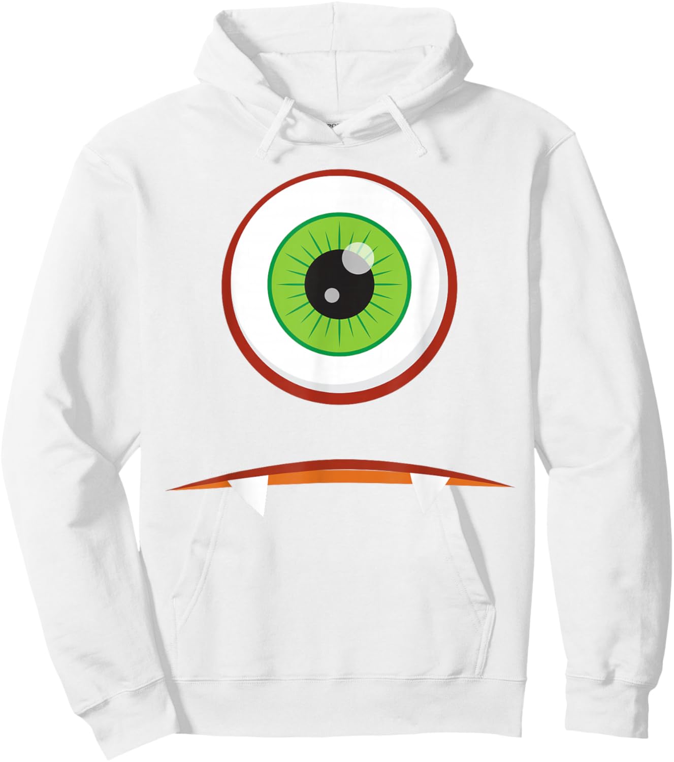 Cute Monster Face Halloween Group Costume Hoodie - Hoodie | White
